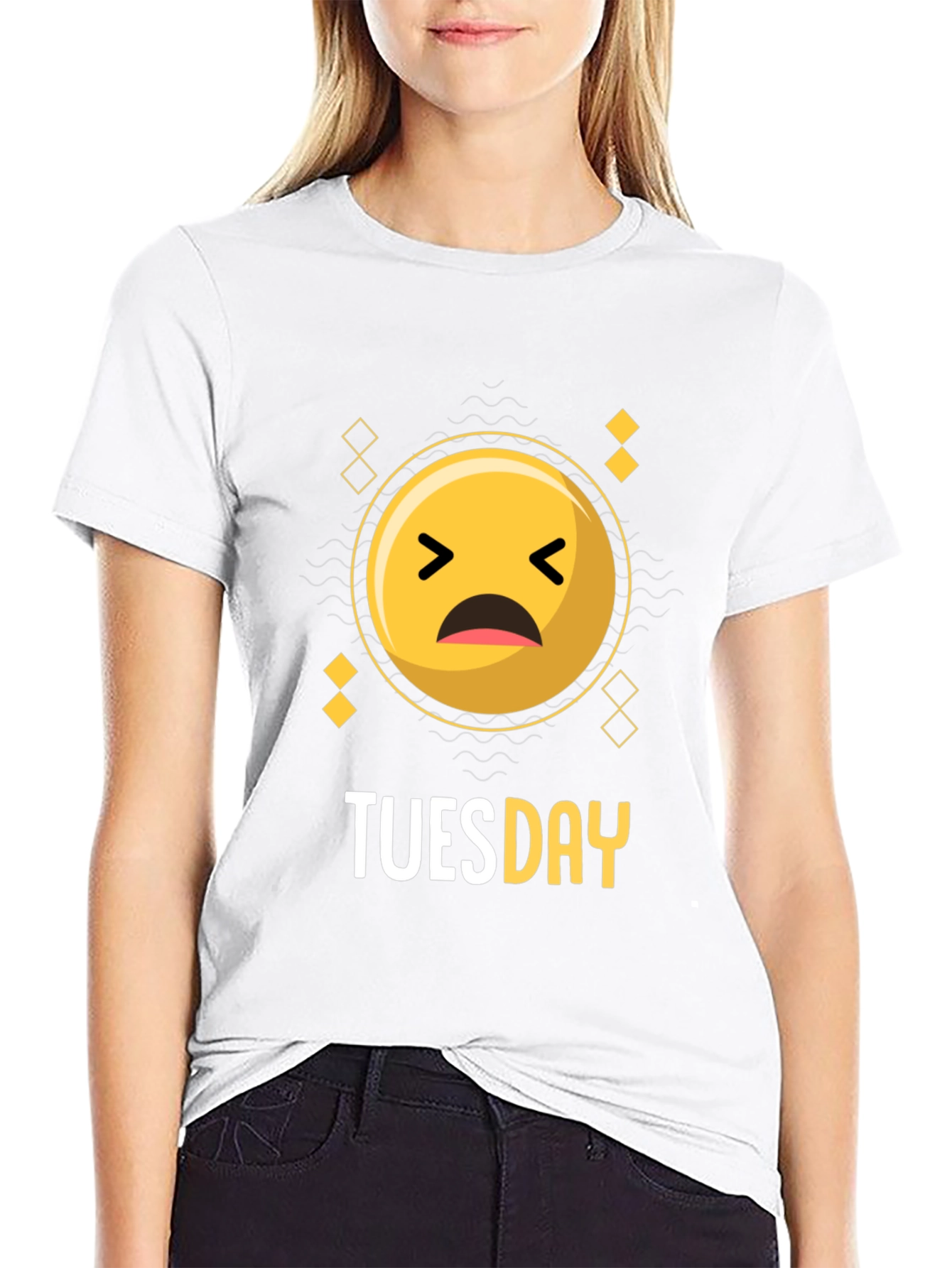 Tuesday Sad Emoji Graphic Tee - Comfort Fit