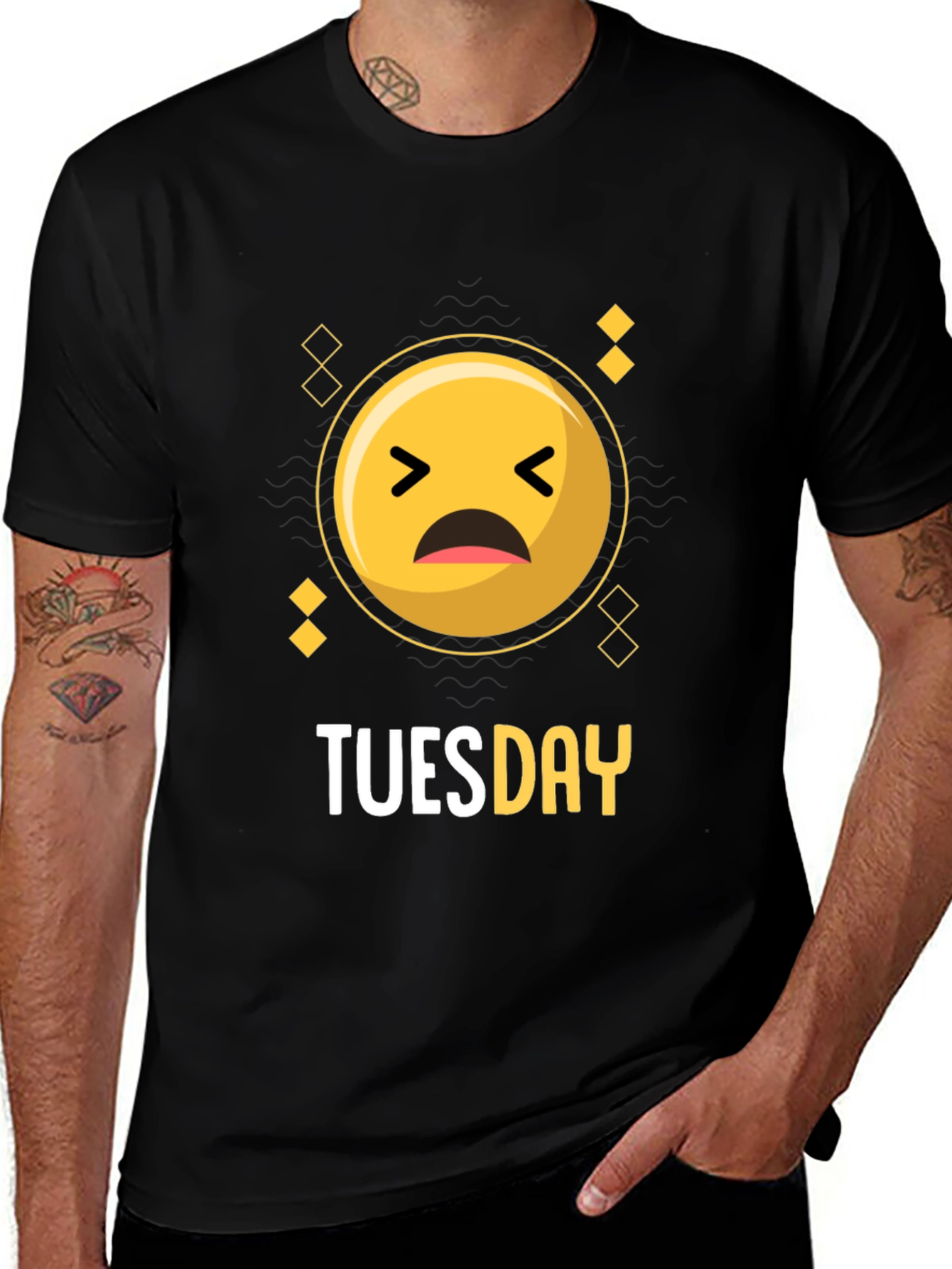 Tuesday Sad Emoji Graphic Tee - Comfort Fit