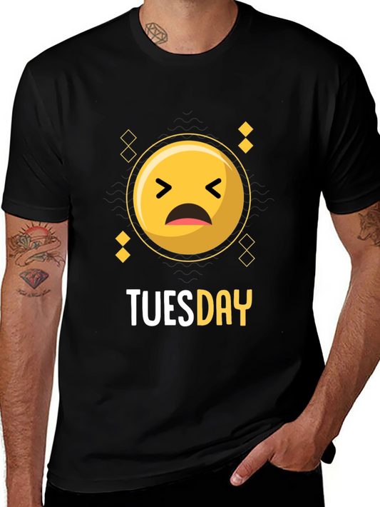 Tuesday Sad Emoji Graphic Tee - Comfort Fit