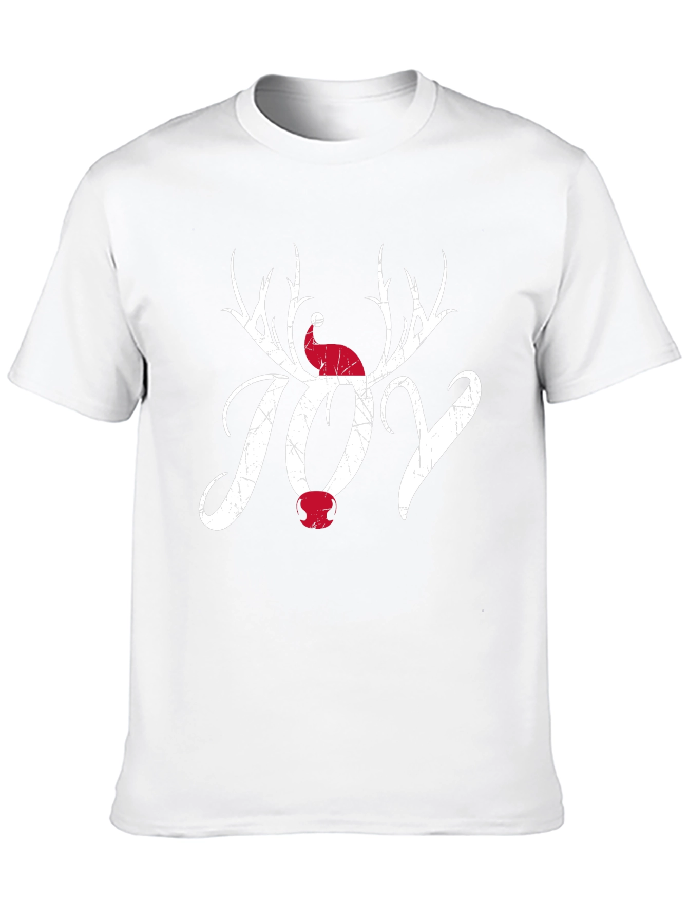 Holiday Joy T-Shirt - Christmas Reindeer Antler Santa Hat