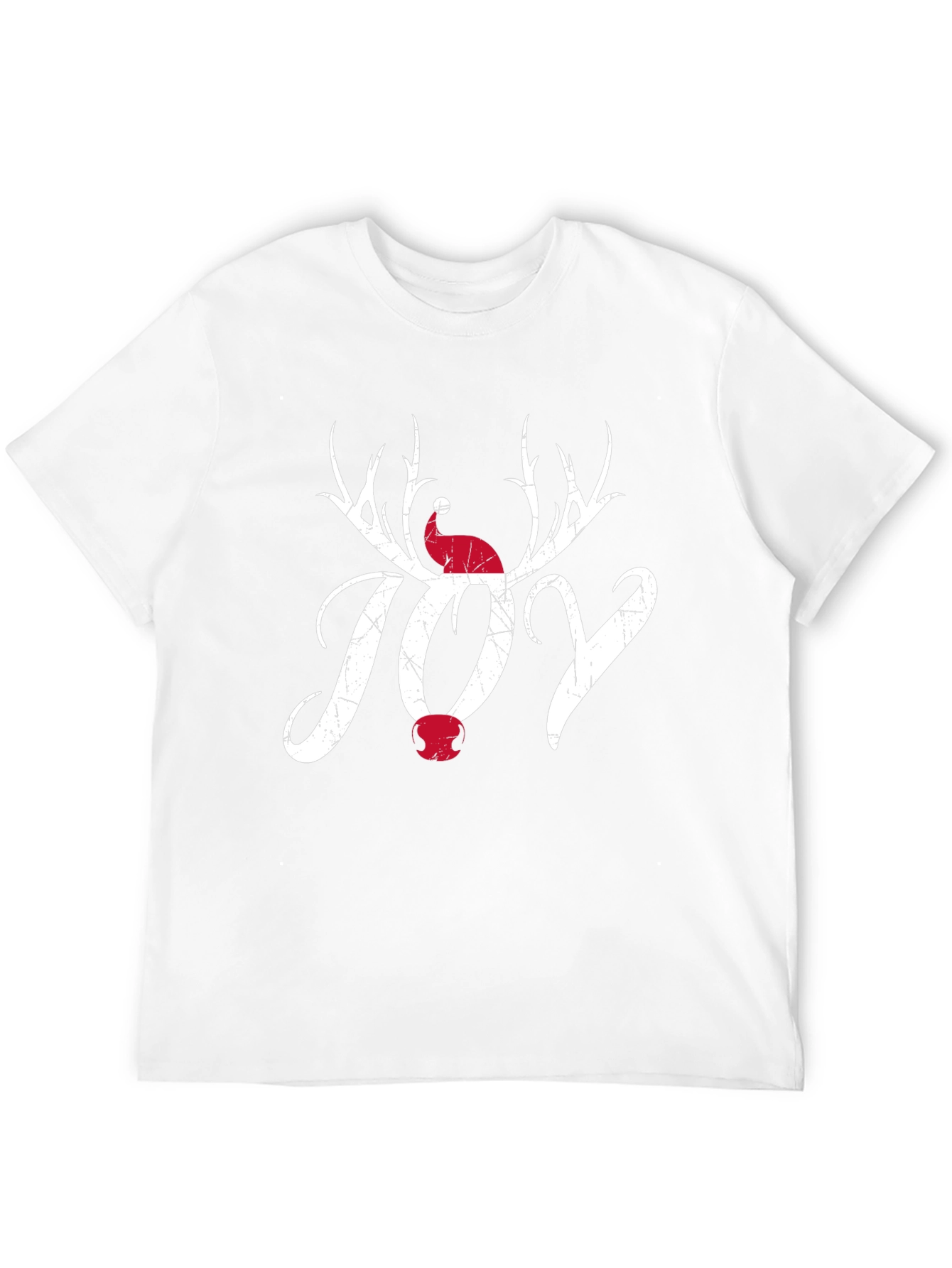 Holiday Joy T-Shirt - Christmas Reindeer Antler Santa Hat
