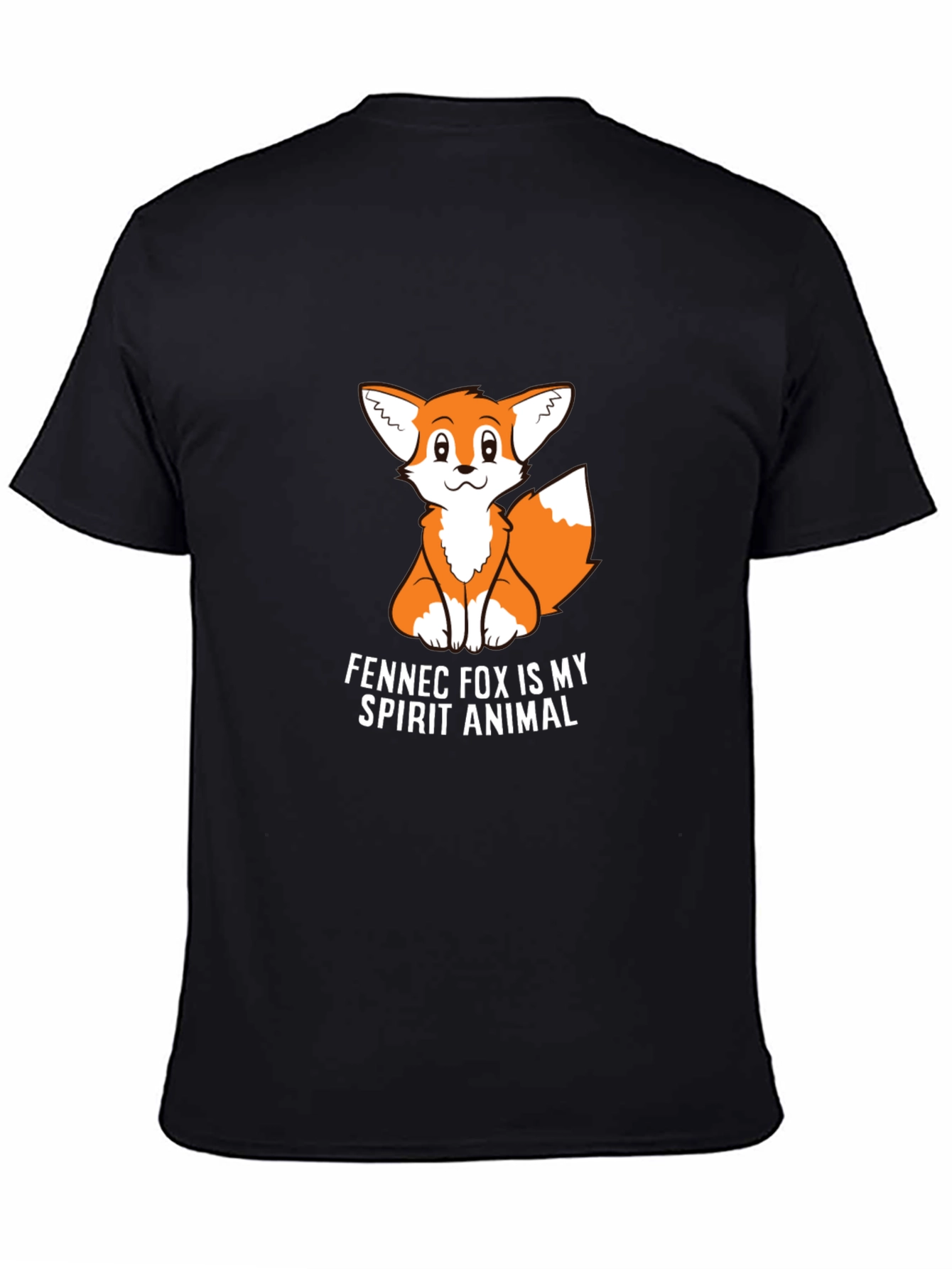 Fennec Fox Spirit Animal Graphic Tee - Black