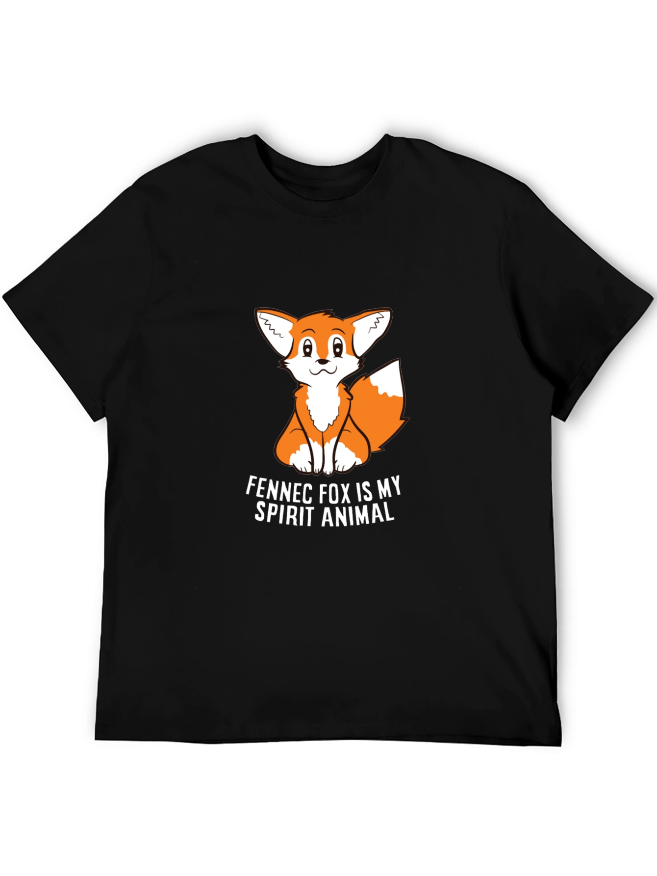 Fennec Fox Spirit Animal Graphic Tee - Black