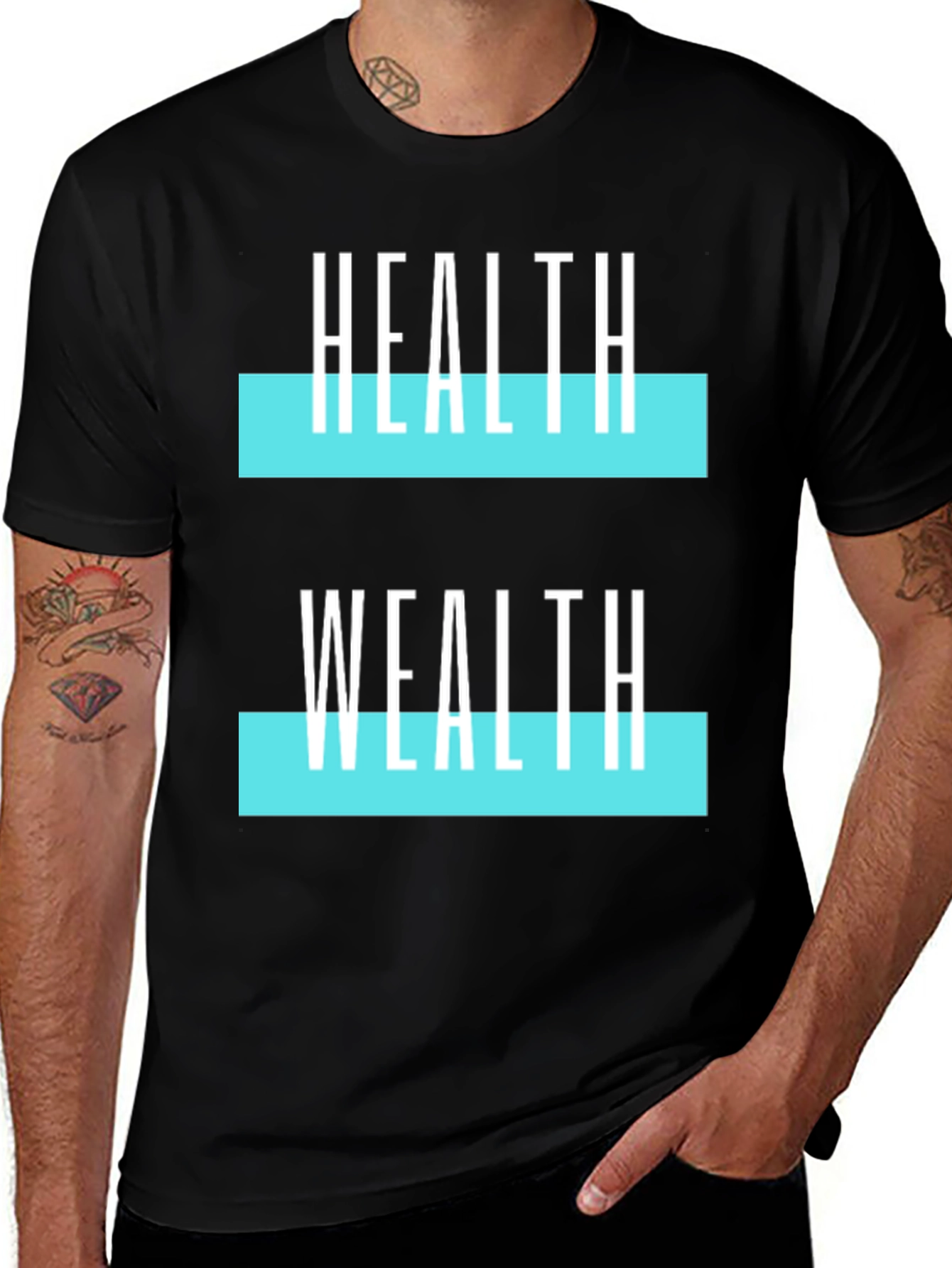 Health Wealth Graphic T-Shirt