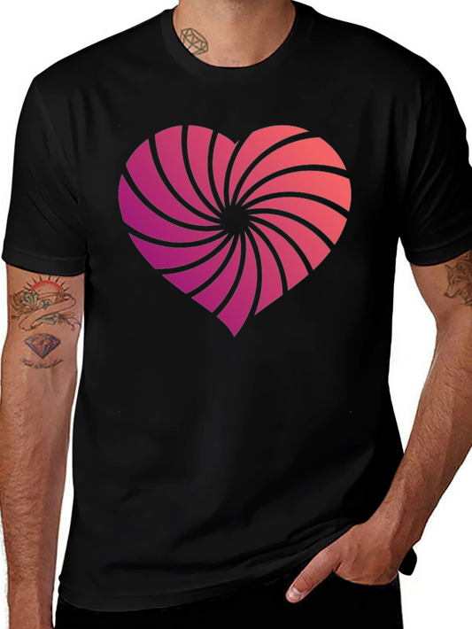 Heart Swirl Graphic Tee - Stylish Comfort