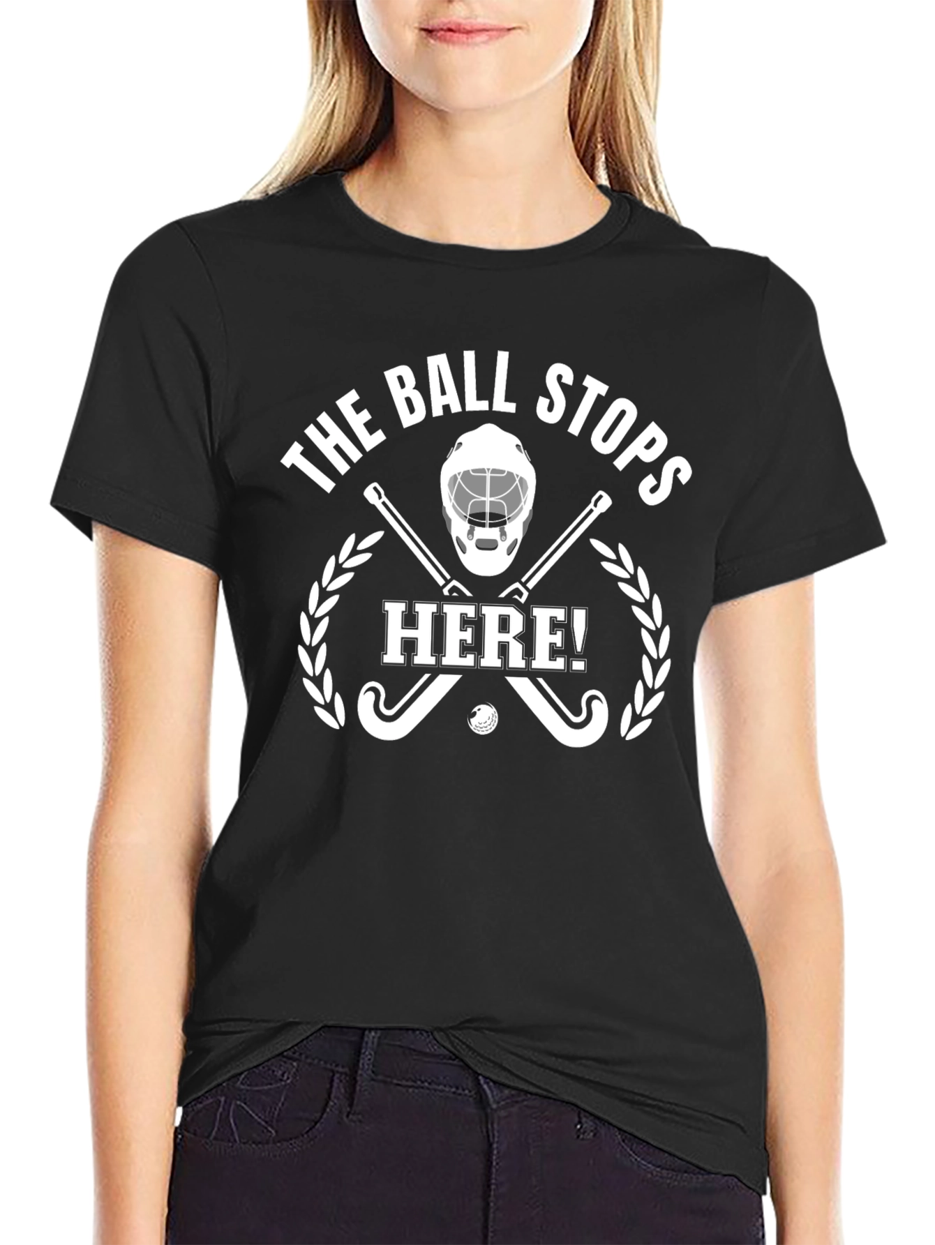 The Ball Stops Here Hockey T-Shirt