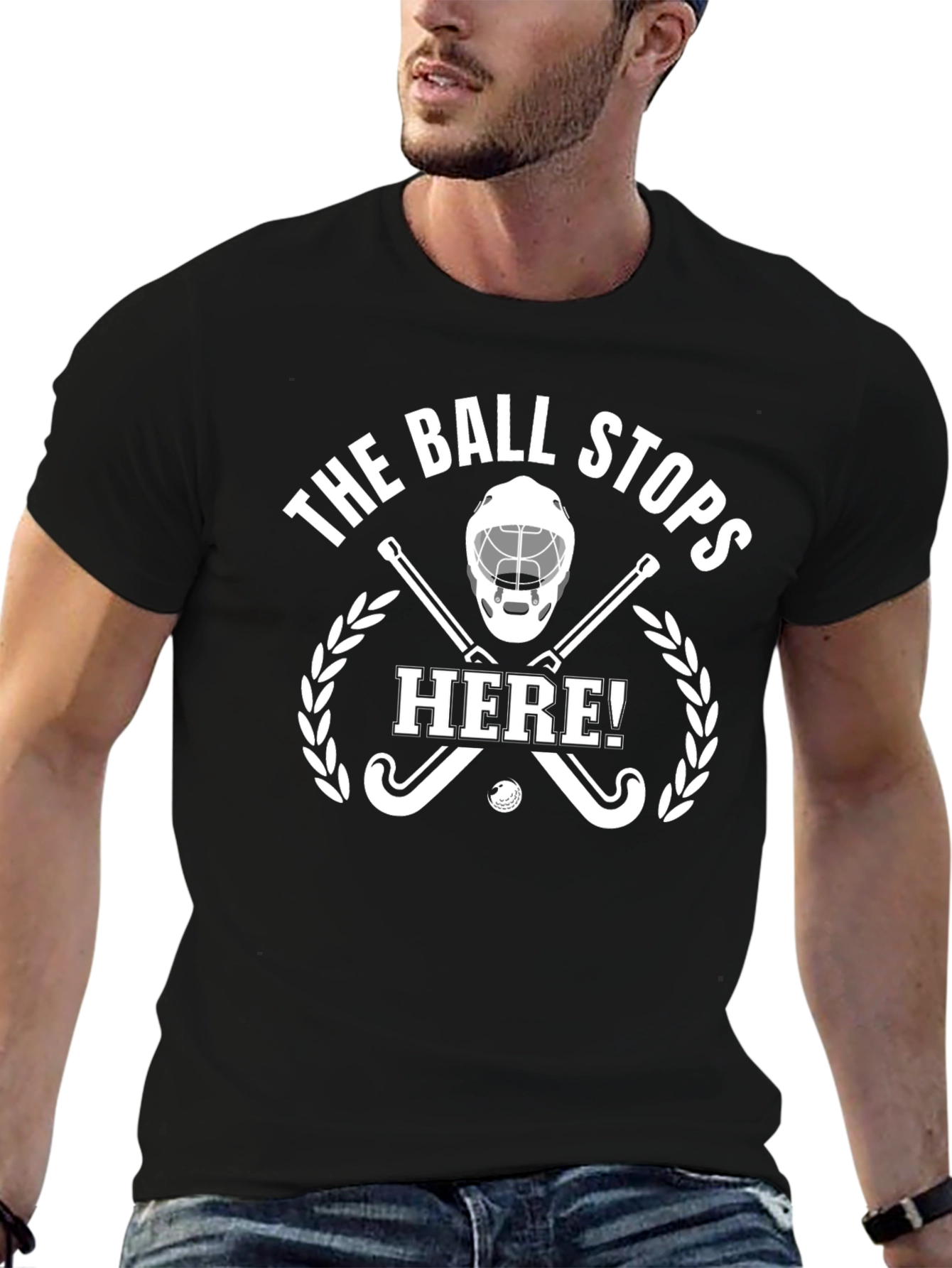 The Ball Stops Here Hockey T-Shirt