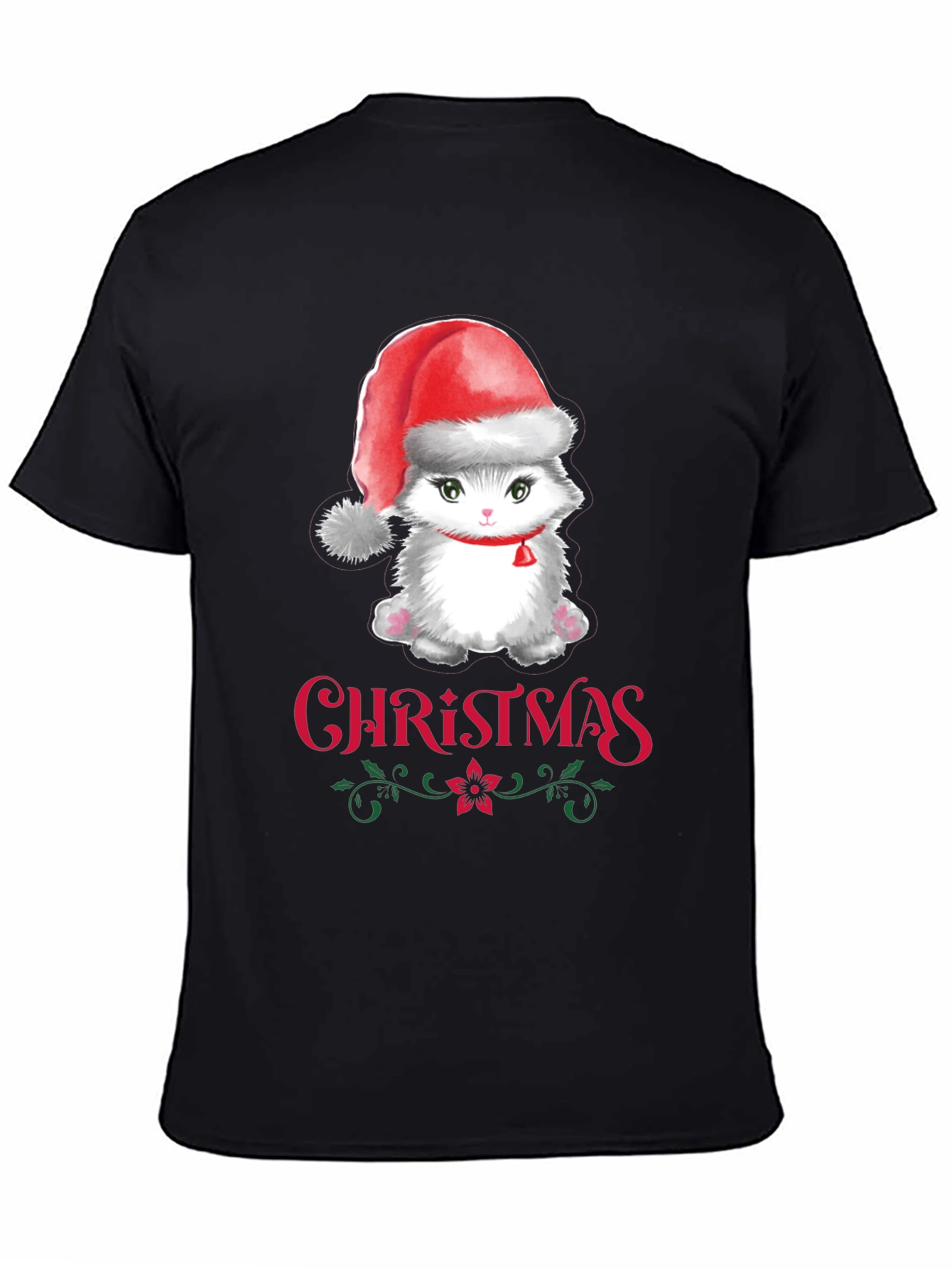 Christmas Cat T-Shirt Holiday Graphic Tee
