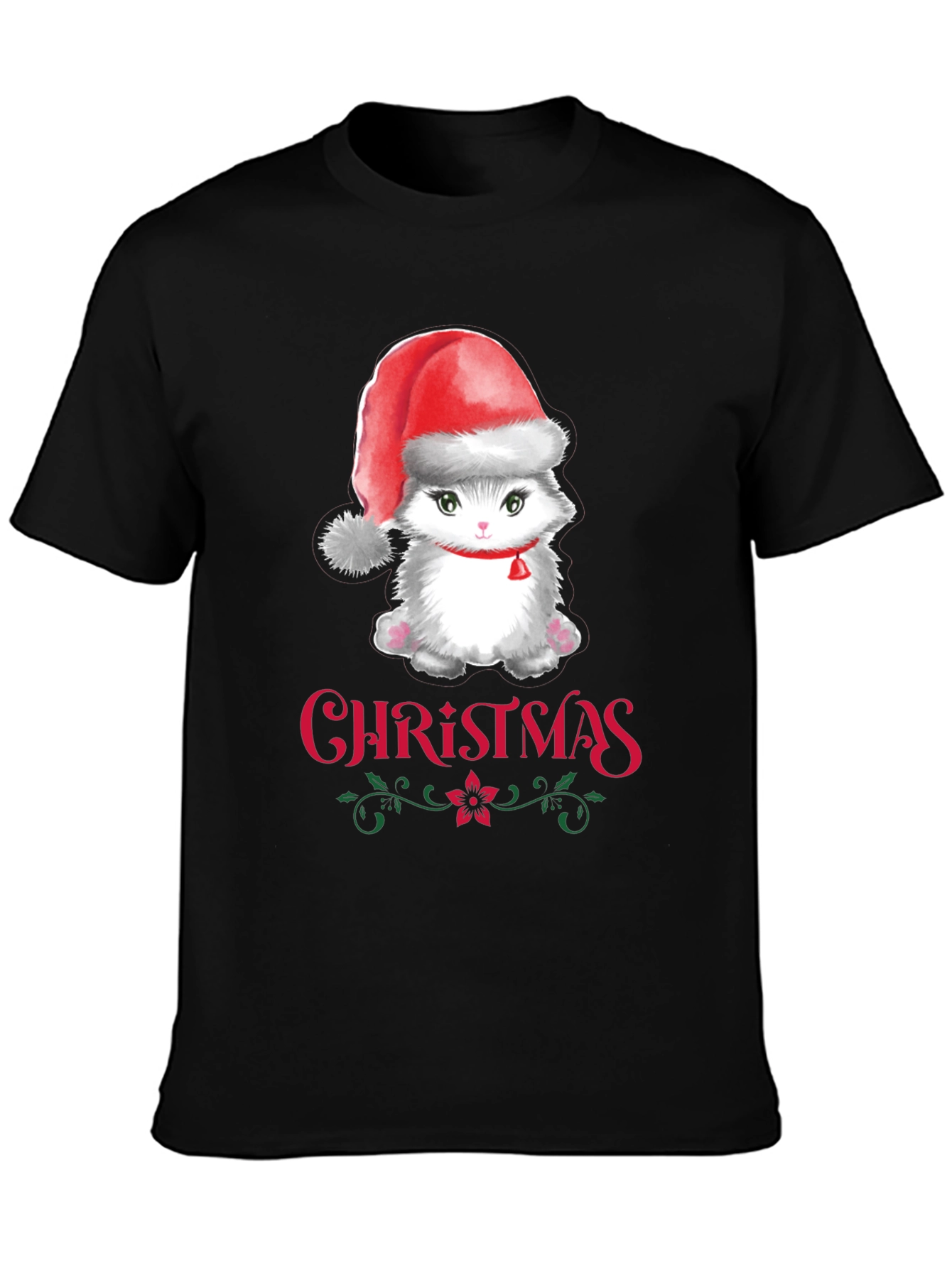 Christmas Cat T-Shirt Holiday Graphic Tee