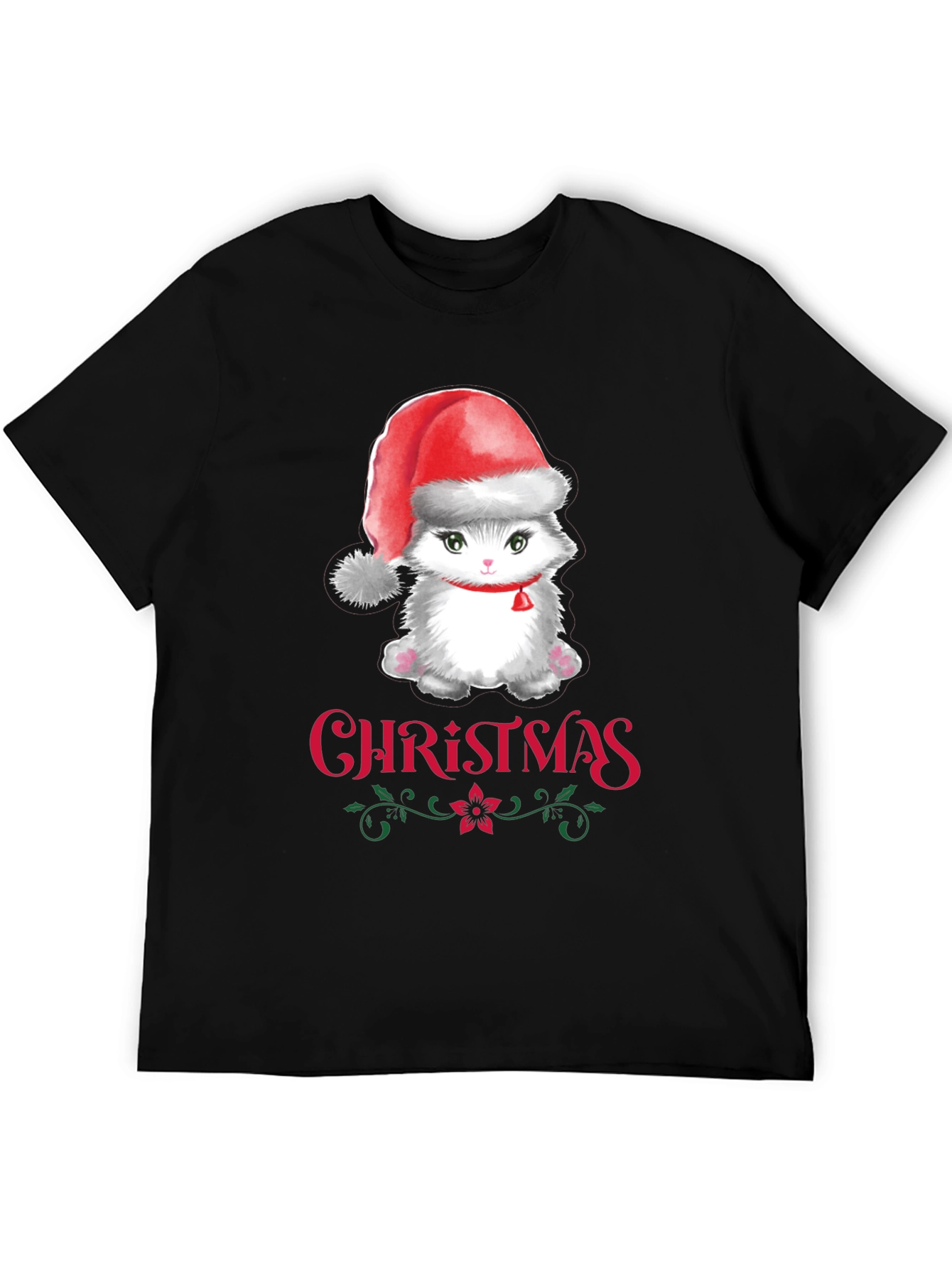 Christmas Cat T-Shirt Holiday Graphic Tee