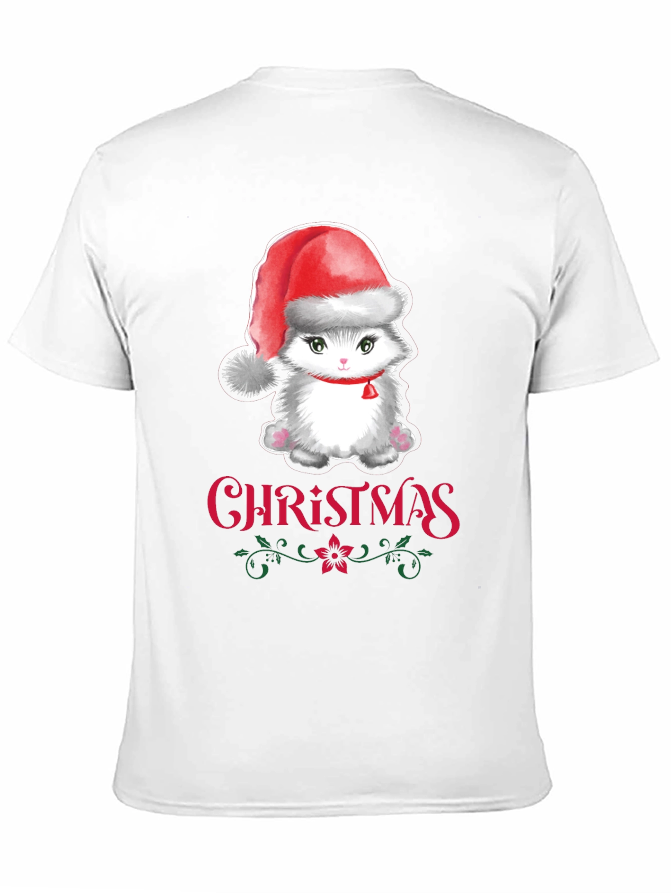 Christmas Cat T-Shirt Holiday Graphic Tee