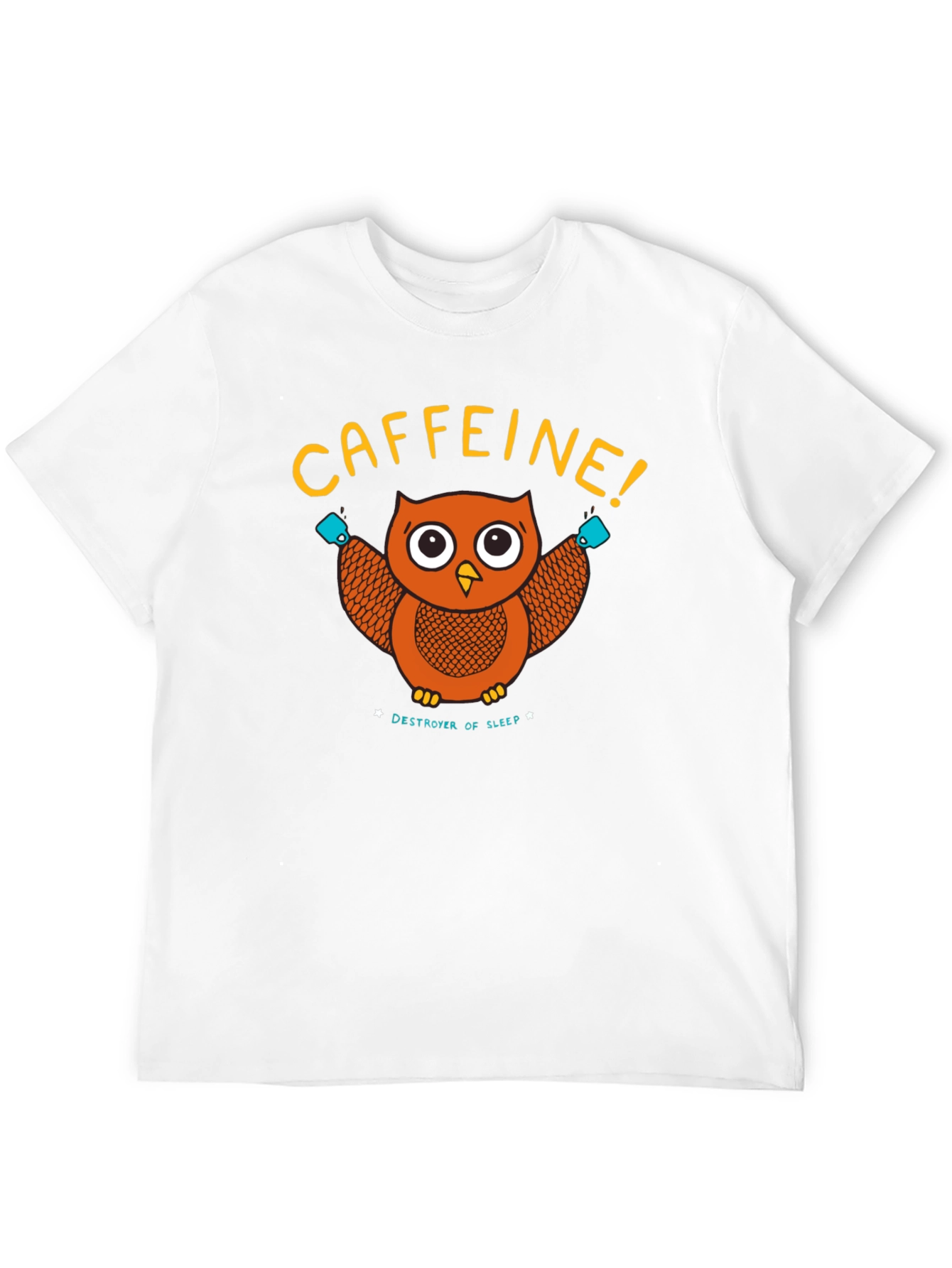 Caffeine Owl Graphic T-Shirt - Destroyer of Sleep