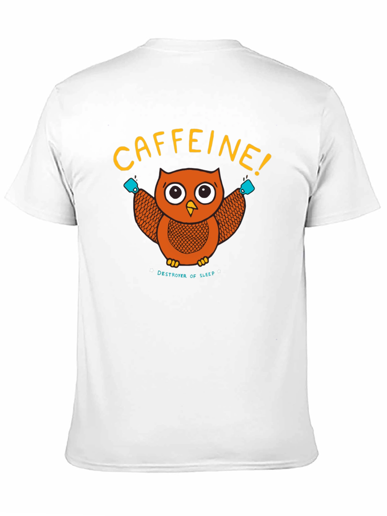 Caffeine Owl Graphic T-Shirt - Destroyer of Sleep