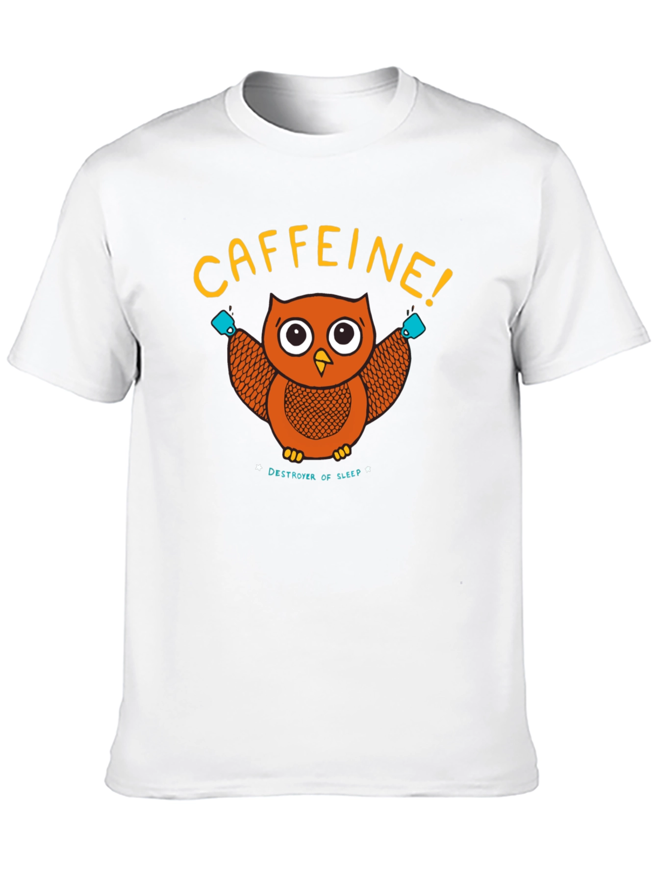 Caffeine Owl Graphic T-Shirt - Destroyer of Sleep