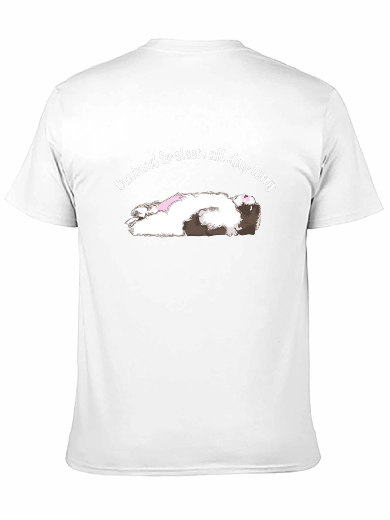 Trained to Sleep All Day Long Black T-Shirt