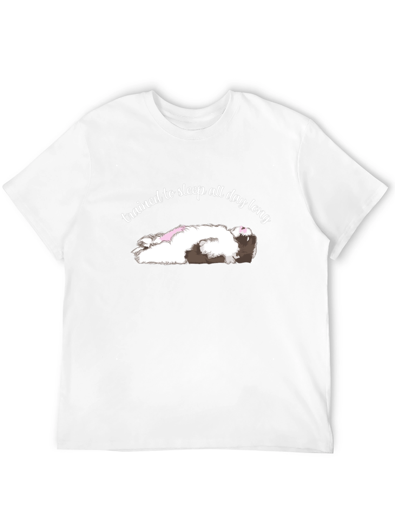 Trained to Sleep All Day Long Black T-Shirt