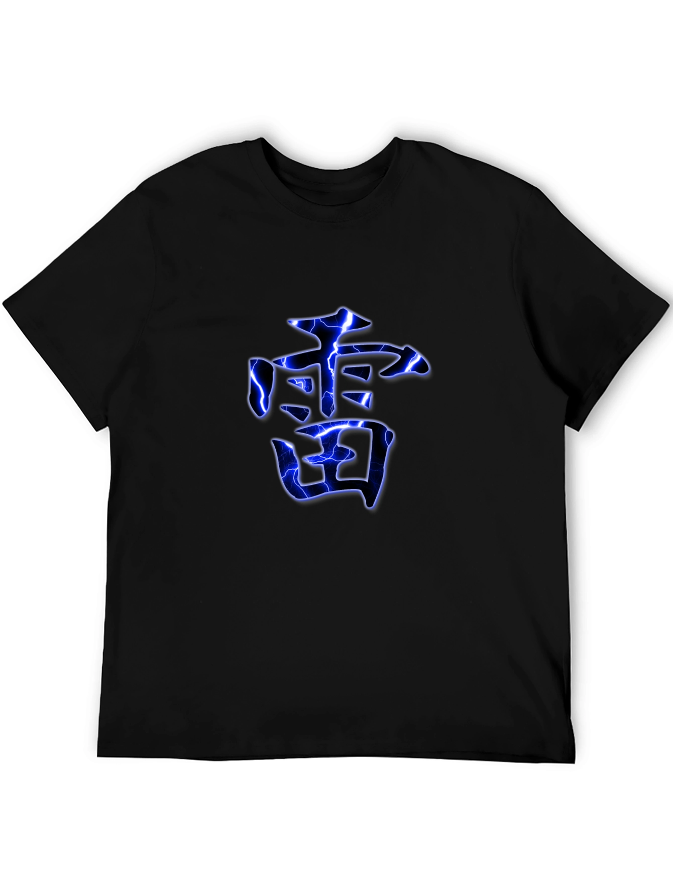 Electric Kanji Graphic Black T-Shirt