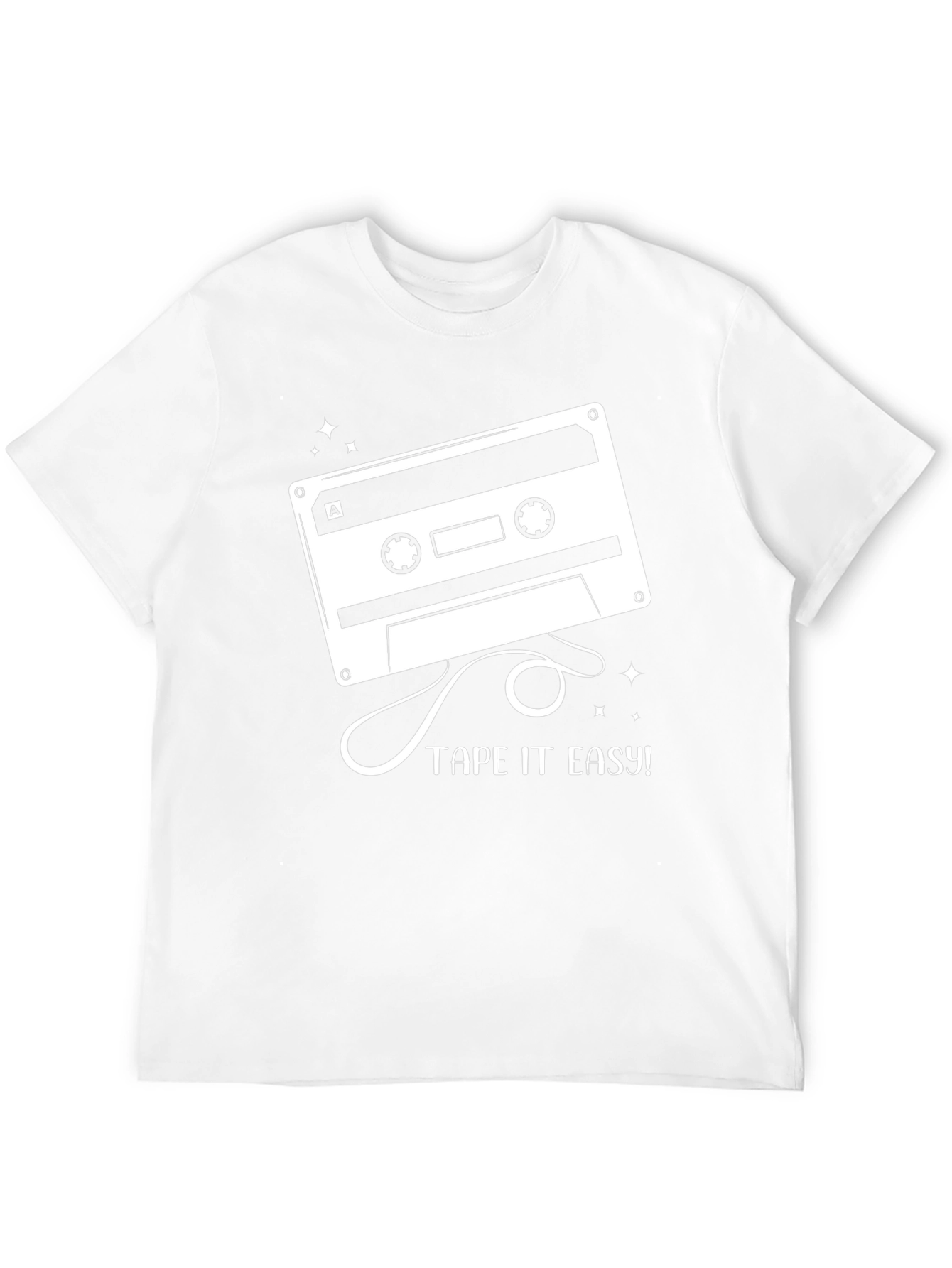 Tape It Easy Graphic Tee - Retro Cassette Design