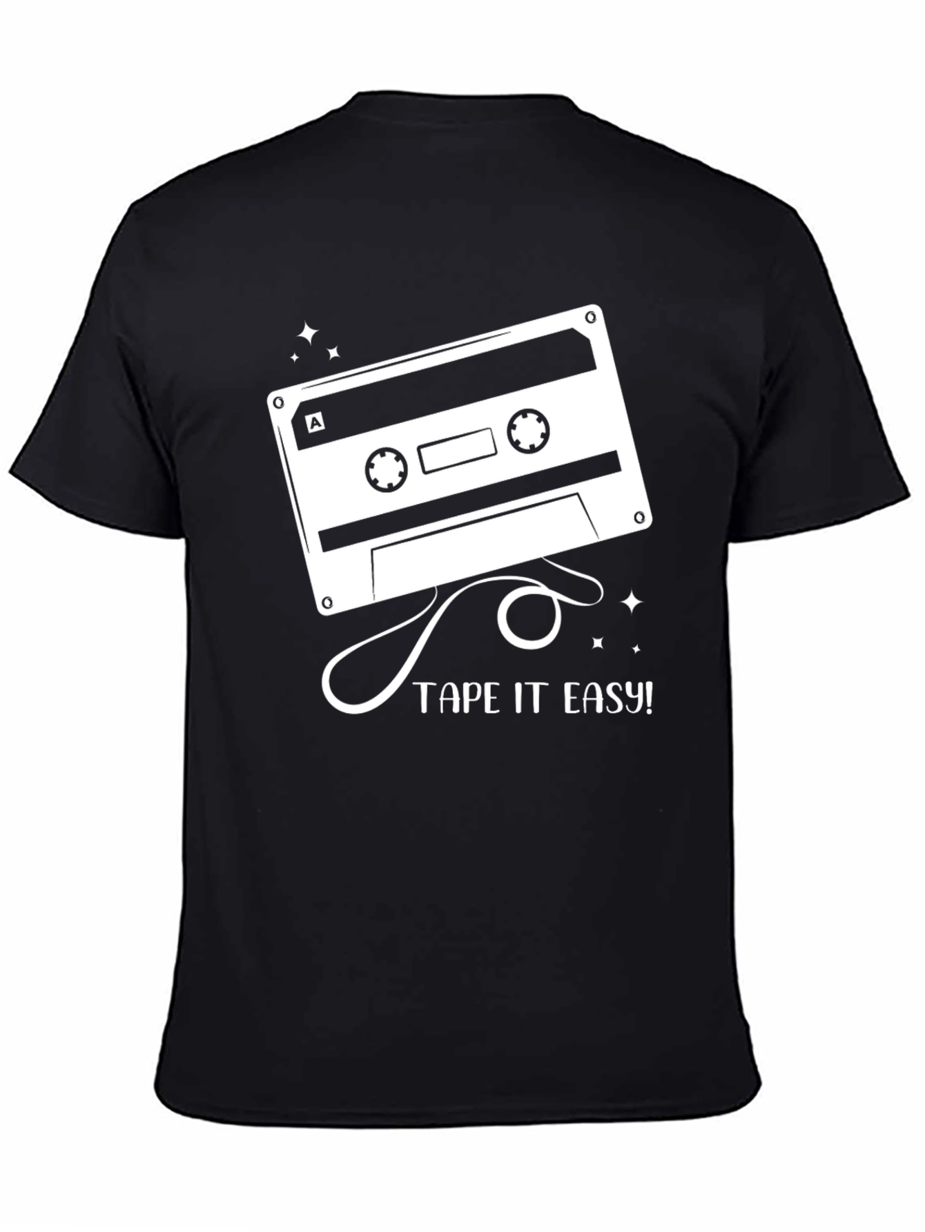 Tape It Easy Graphic Tee - Retro Cassette Design