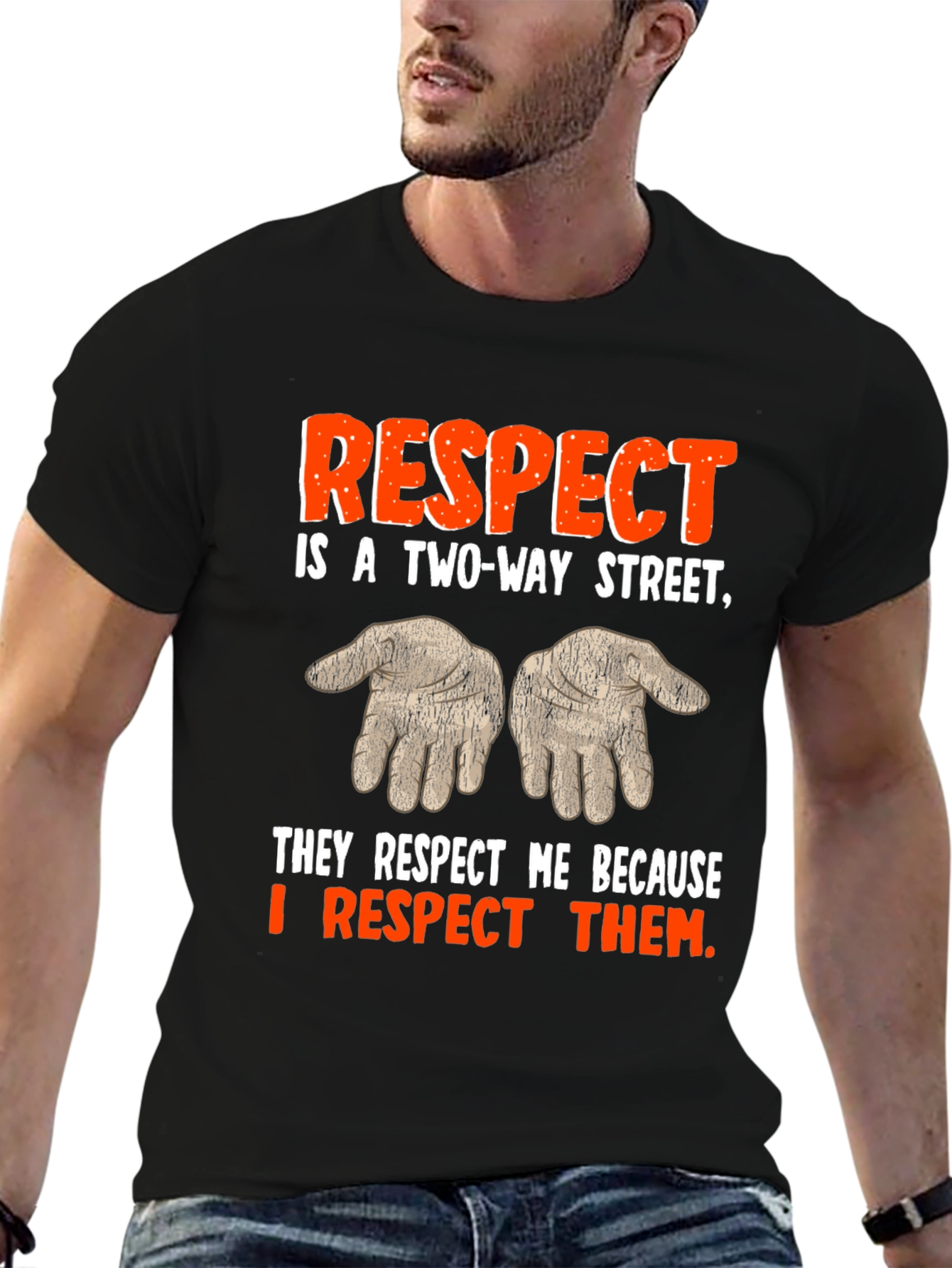 Respect Two-Way Street Graphic T-Shirt