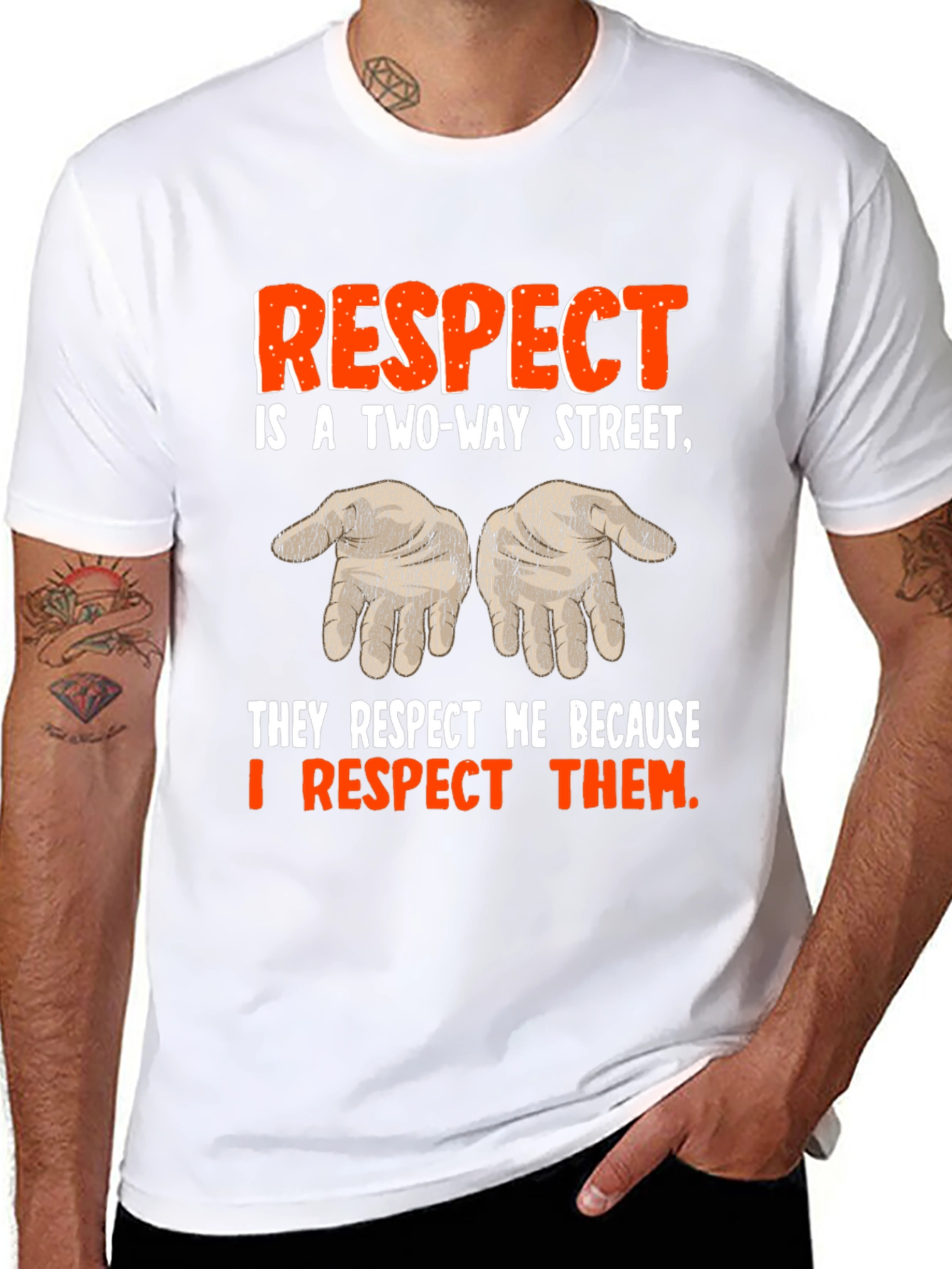Respect Two-Way Street Graphic T-Shirt