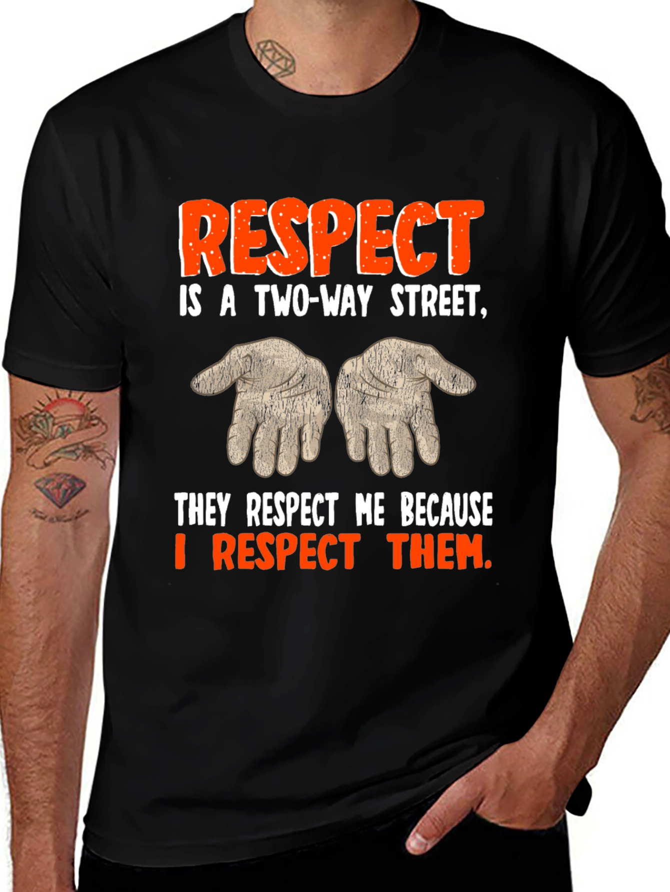 Respect Two-Way Street Graphic T-Shirt