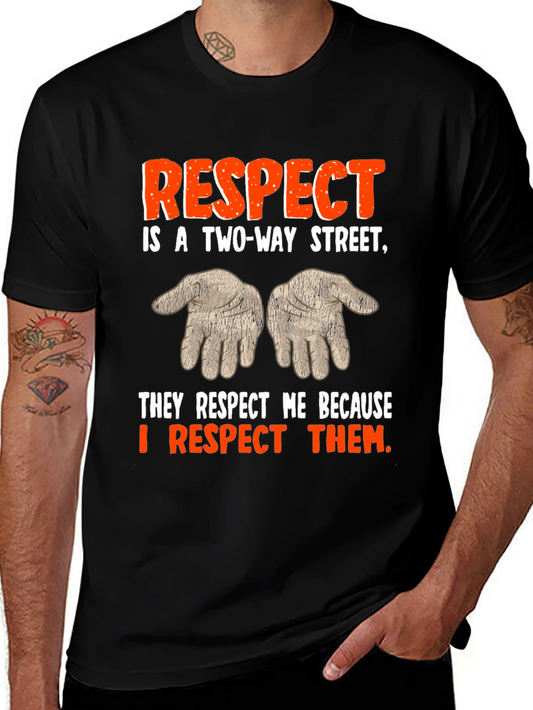 Respect Two-Way Street Graphic T-Shirt