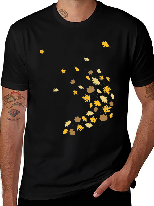 Autumn Leaves Graphic Tee - Black