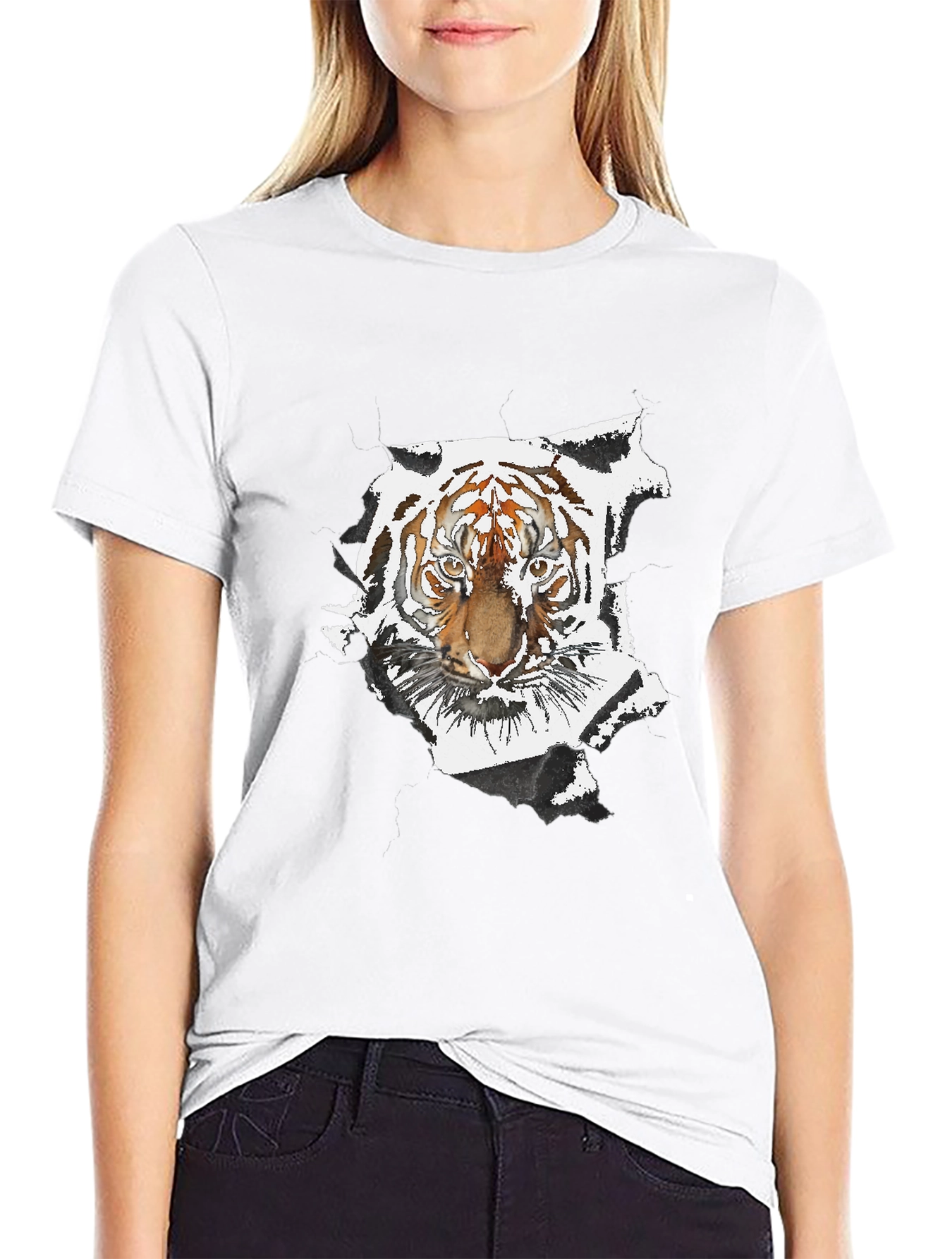 Tiger Graphic Black T-Shirt