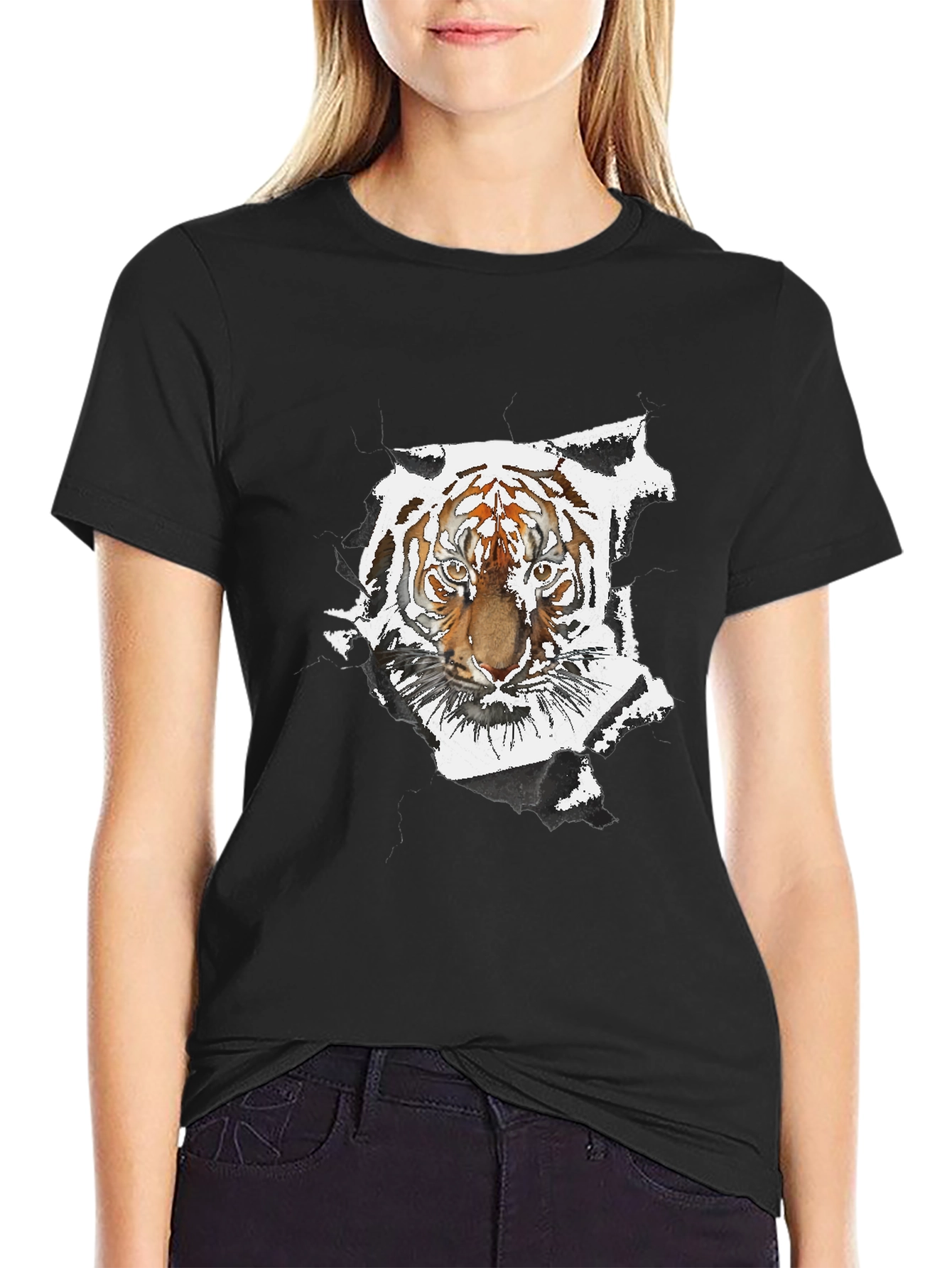 Tiger Graphic Black T-Shirt
