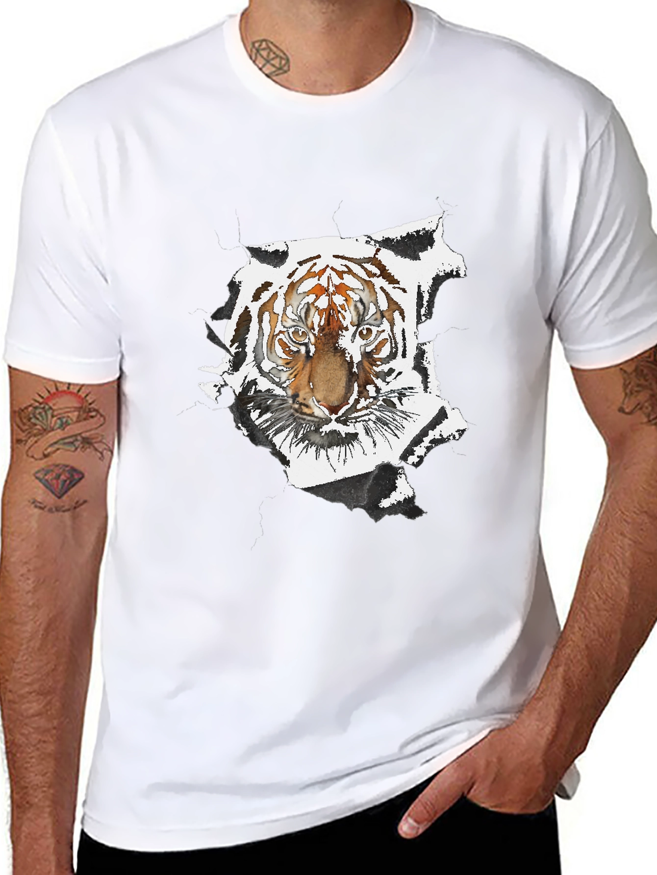 Tiger Graphic Black T-Shirt