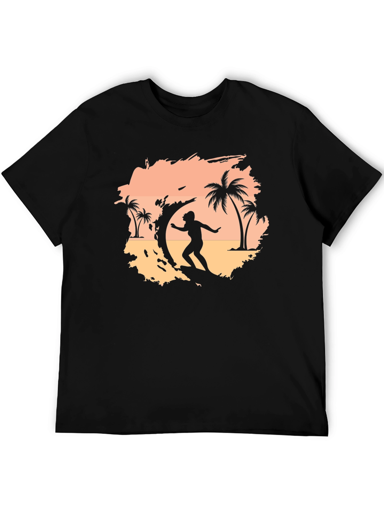 Surfer Graphic Tee - Mens Black T-Shirt