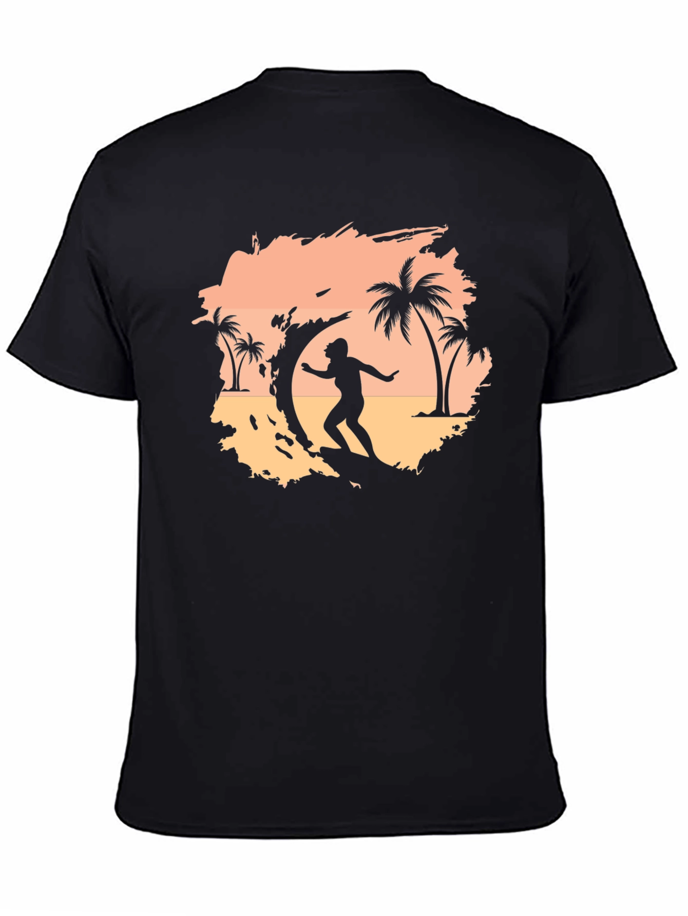 Surfer Graphic Tee - Mens Black T-Shirt