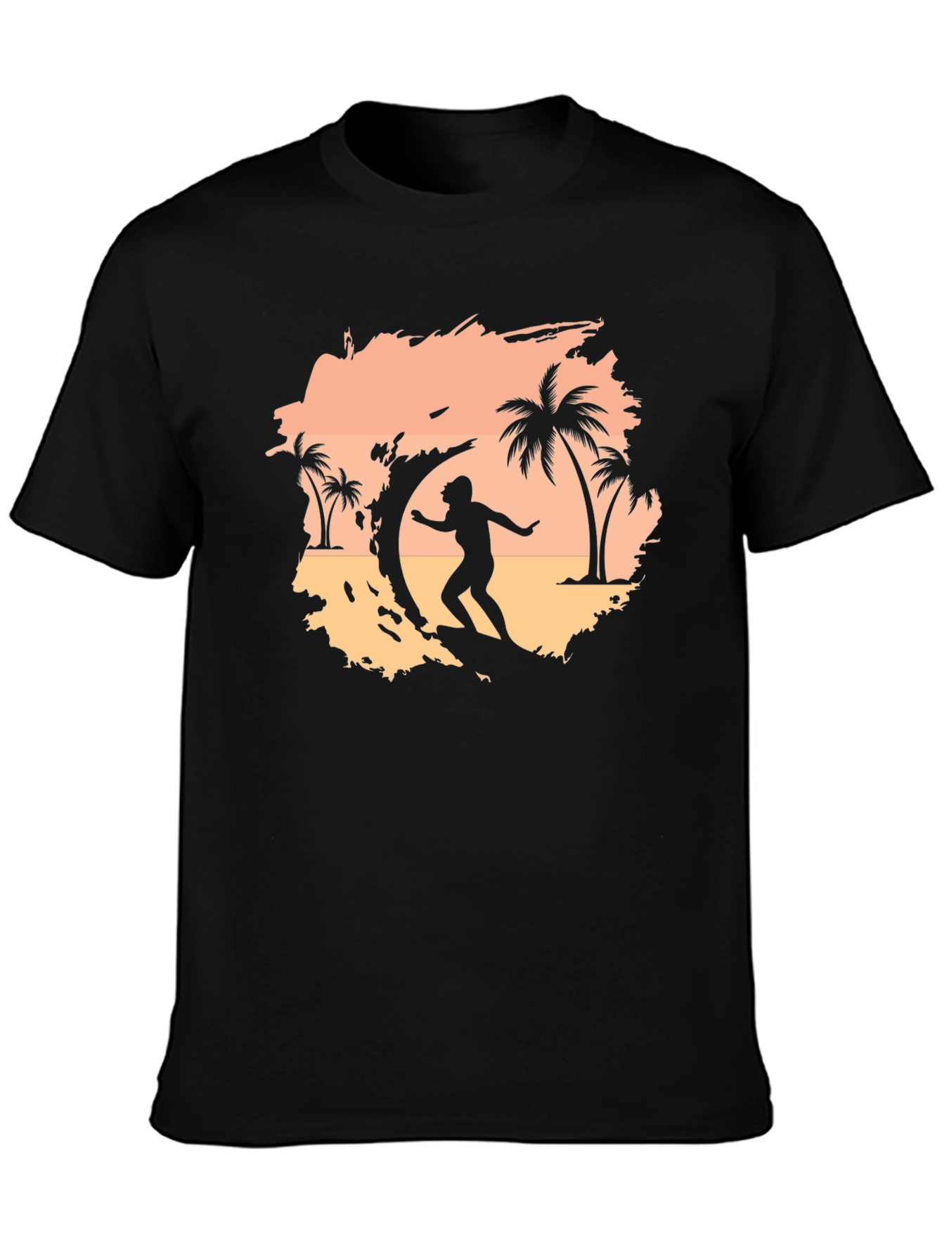Surfer Graphic Tee - Mens Black T-Shirt