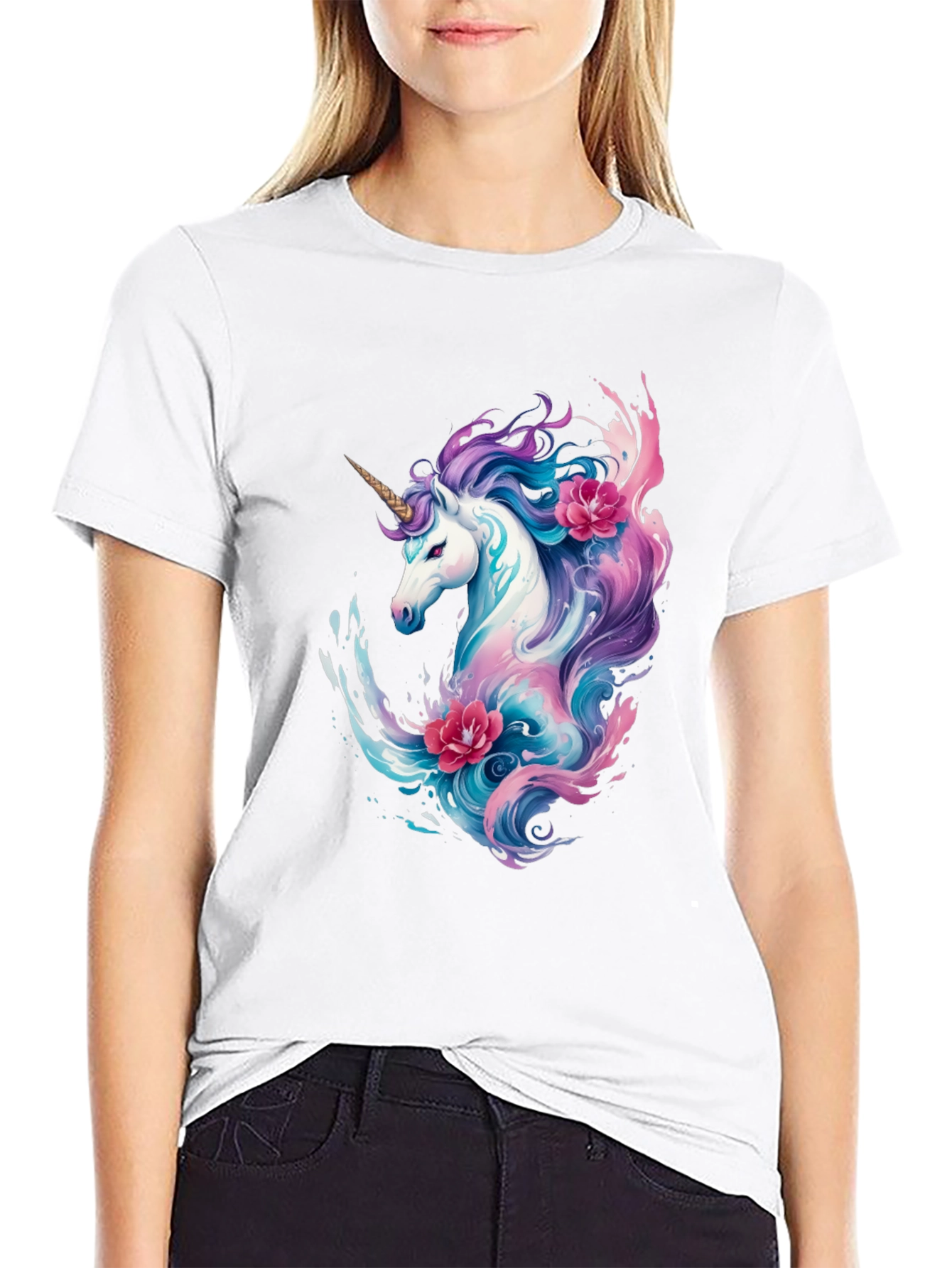 Unicorn Graphic Print T-Shirt