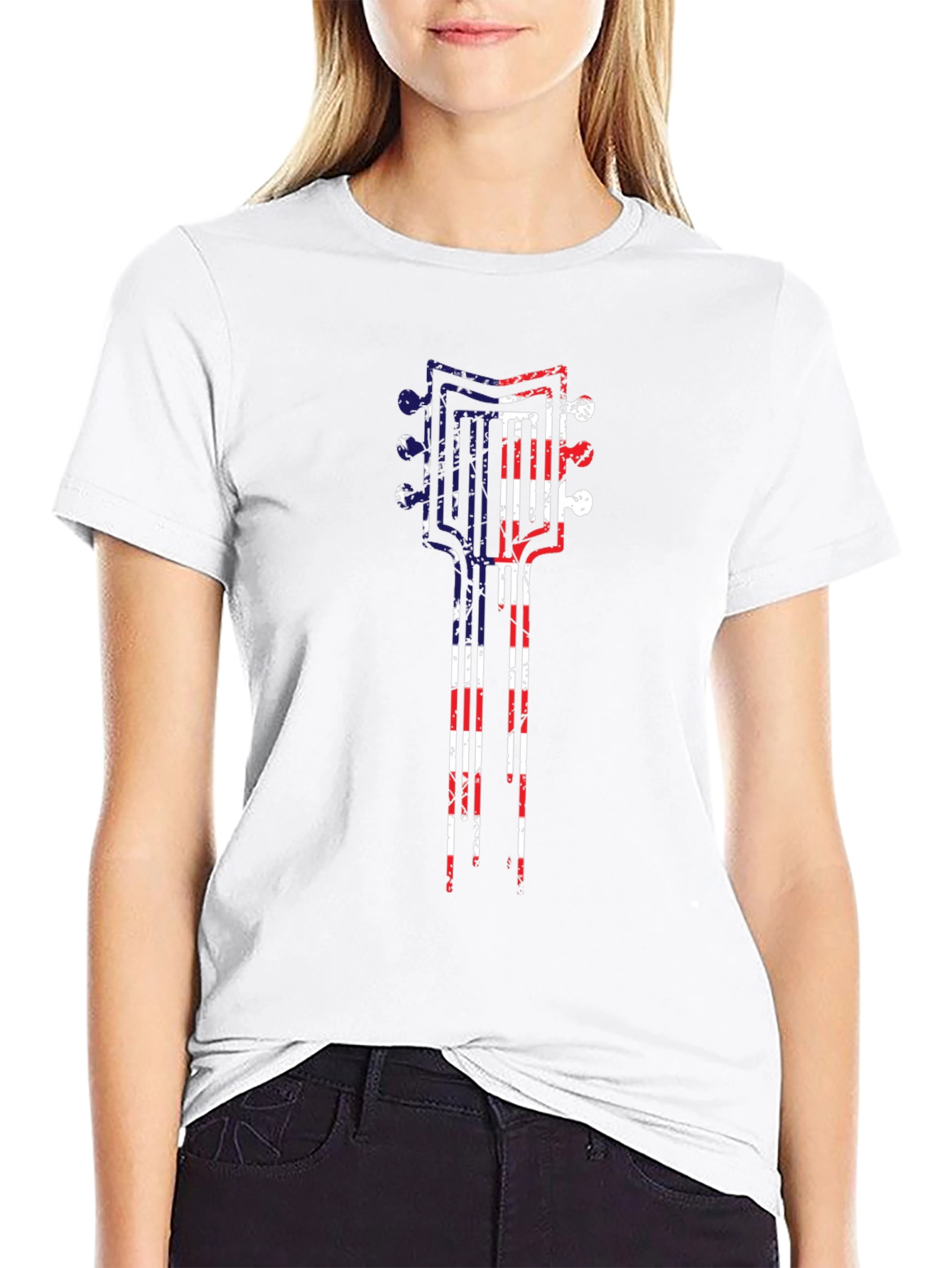 American Flag Guitar T-Shirt
