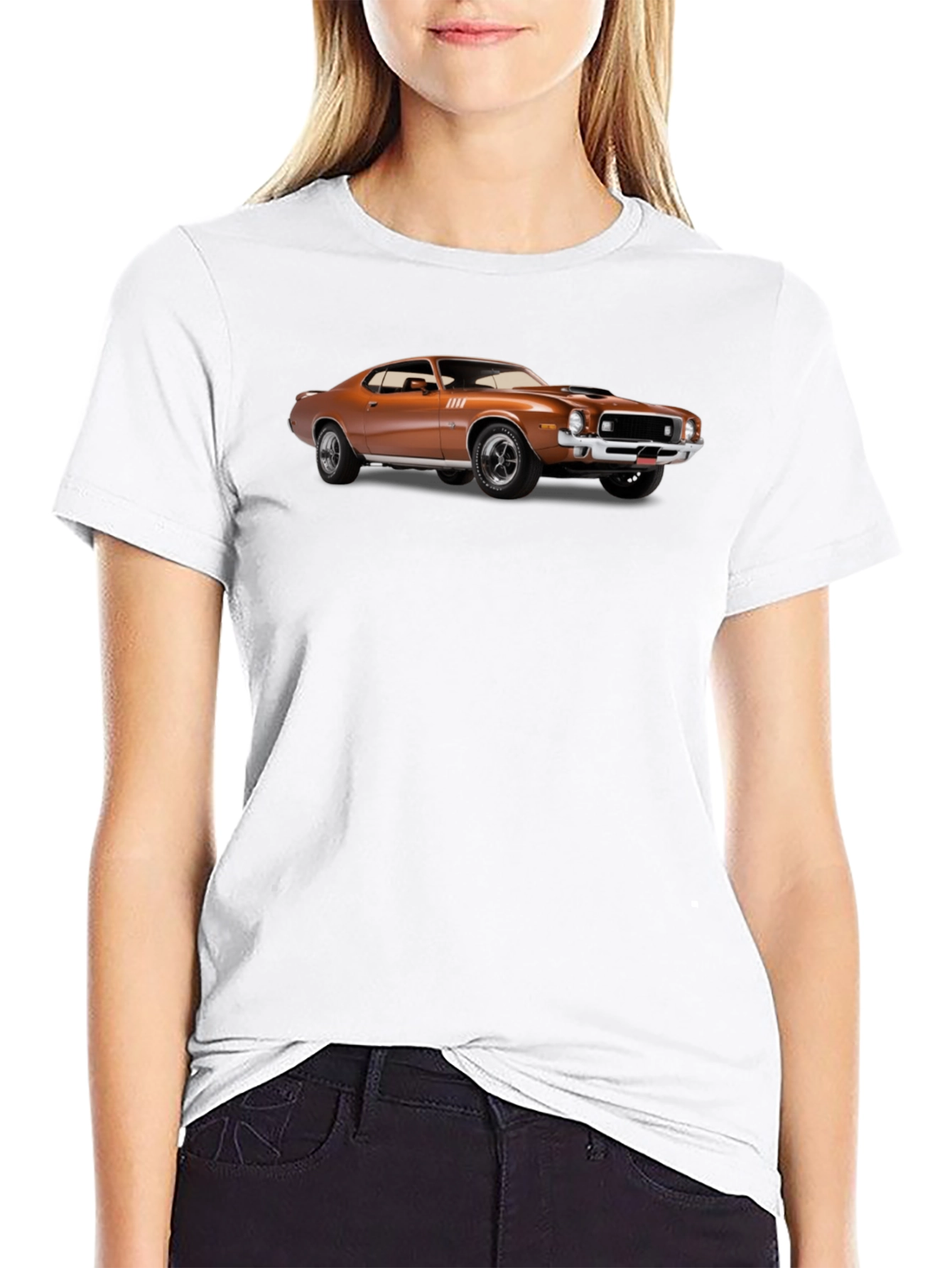 Classic Car Graphic Tee - Black Cotton