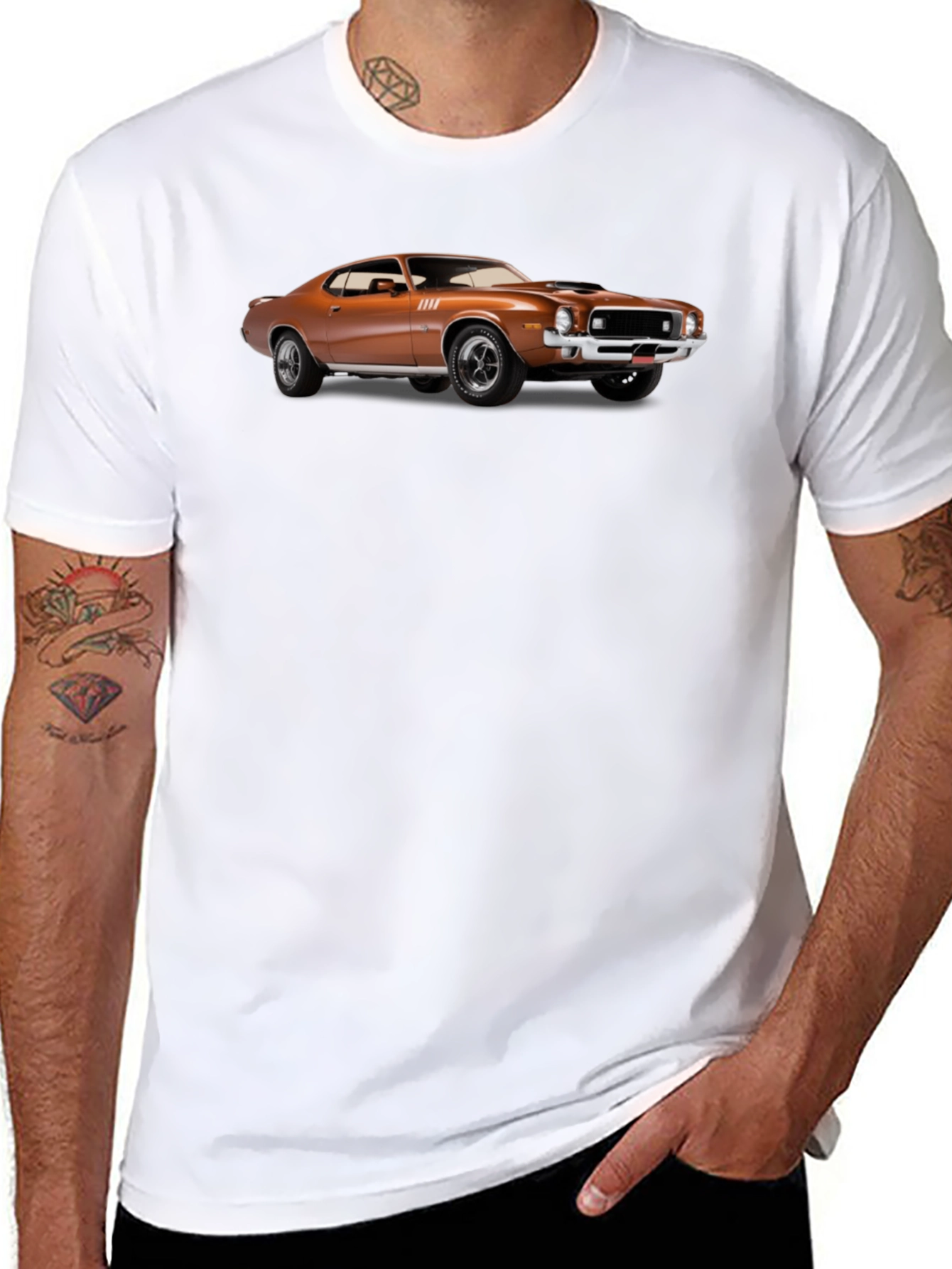 Classic Car Graphic Tee - Black Cotton