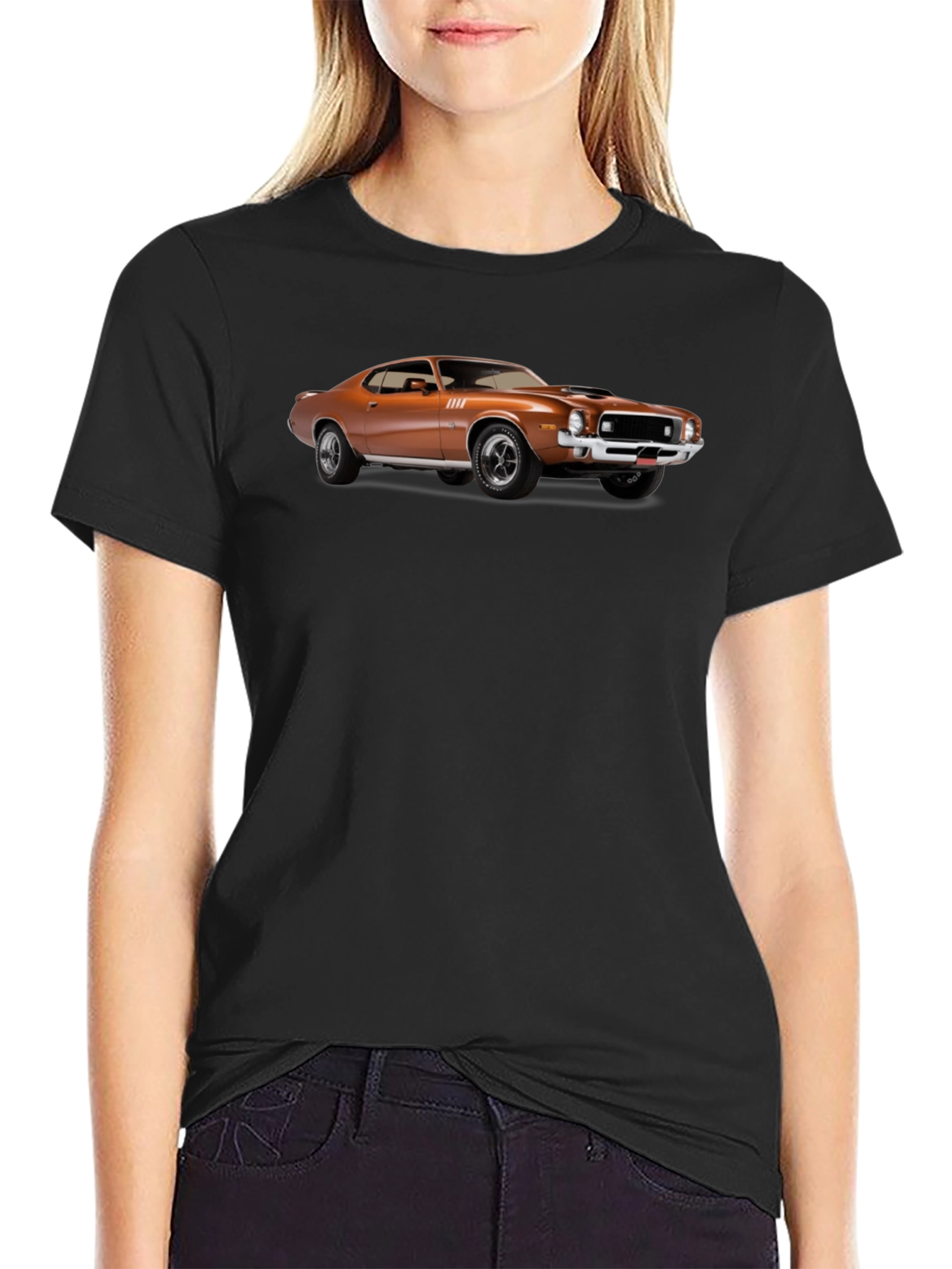 Classic Car Graphic Tee - Black Cotton