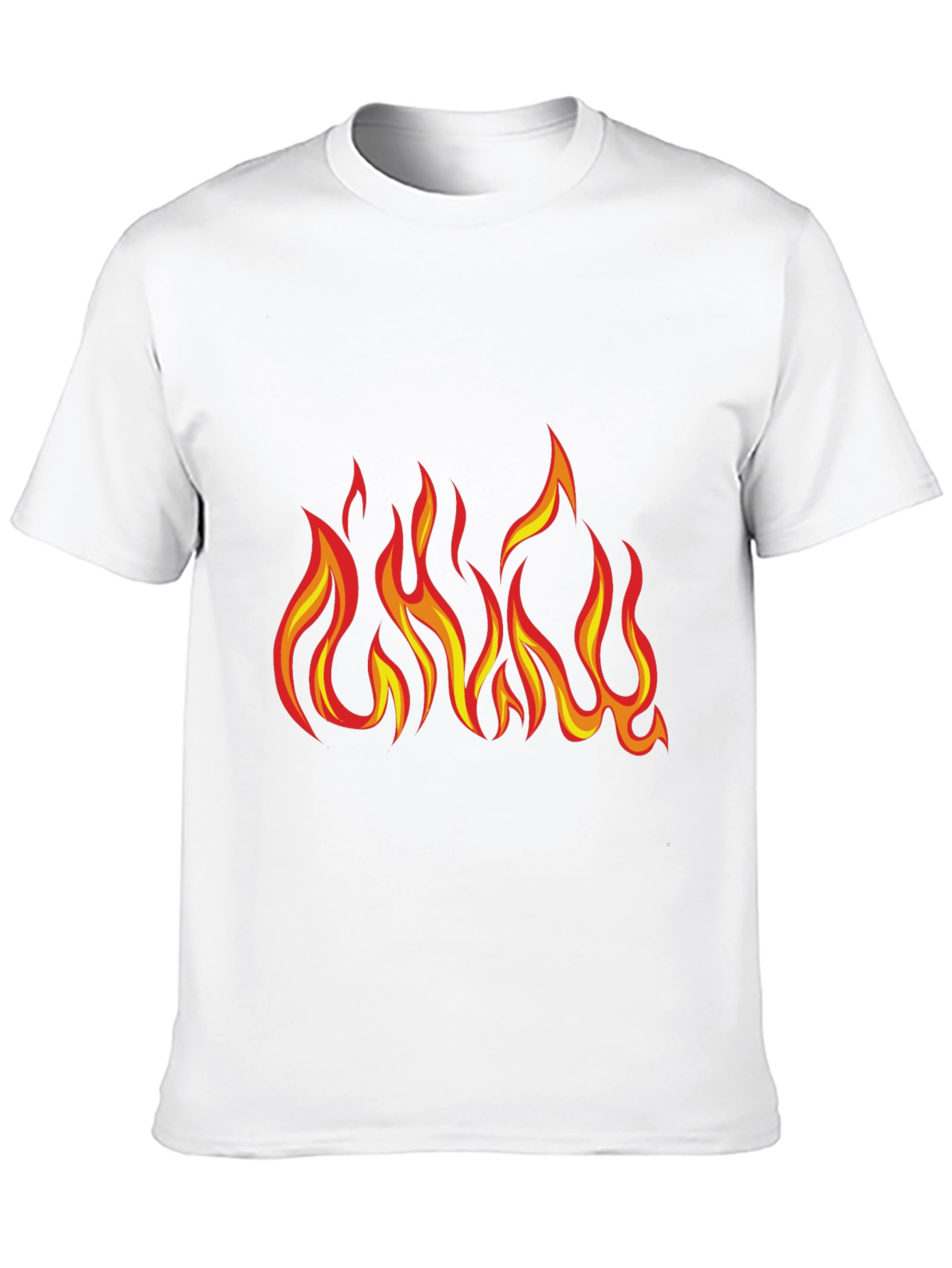 Fiery Flame Graphic T-Shirt - Bold Black Tee