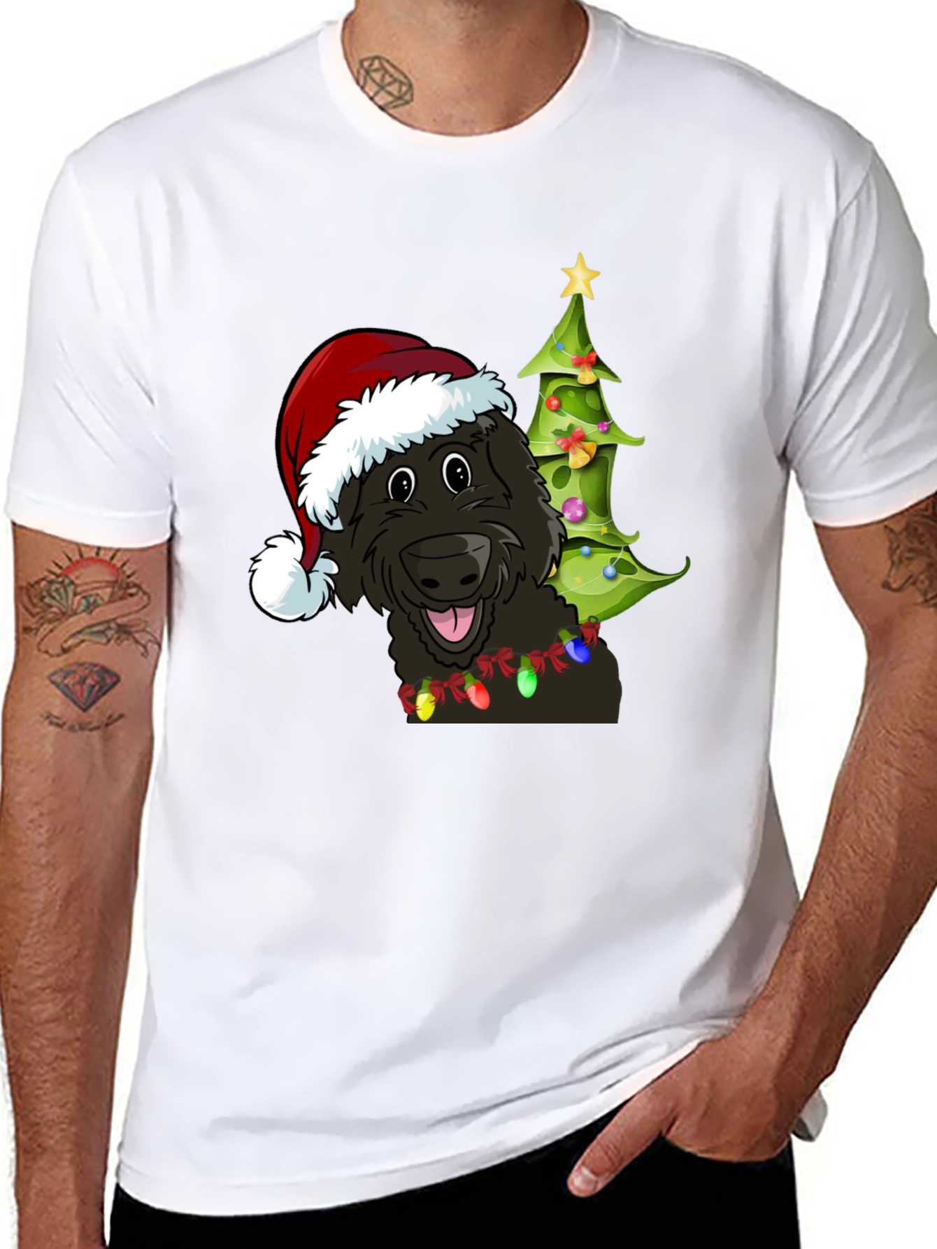 Festive Dog Christmas T-Shirt - Holiday Cheer!