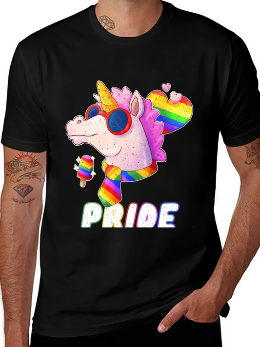 Pride Unicorn Graphic Tee - LGBTQ+ Rainbow Shirt