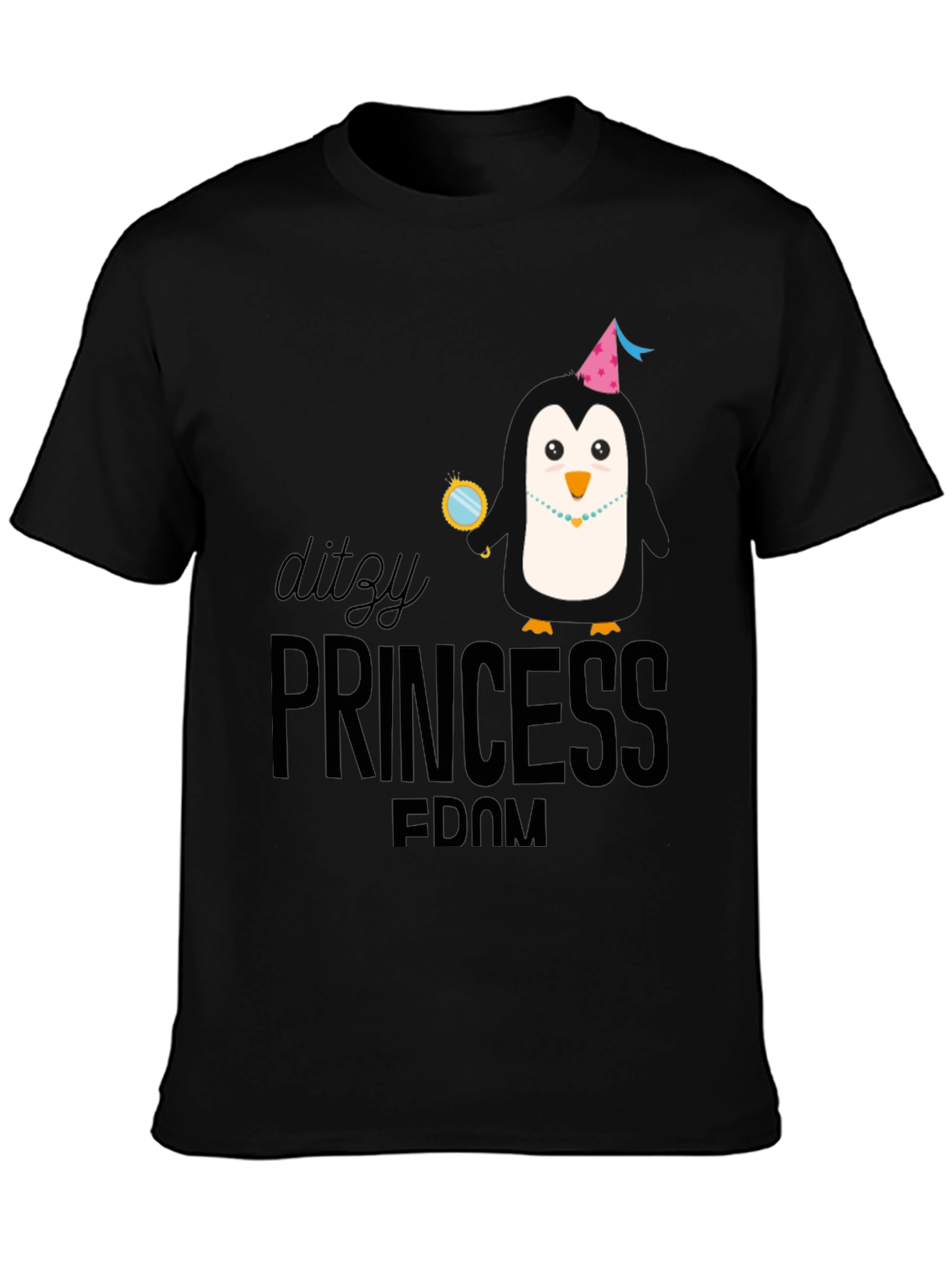 DITZY PRINCESS-Penguin in Party Hat T-Shirt