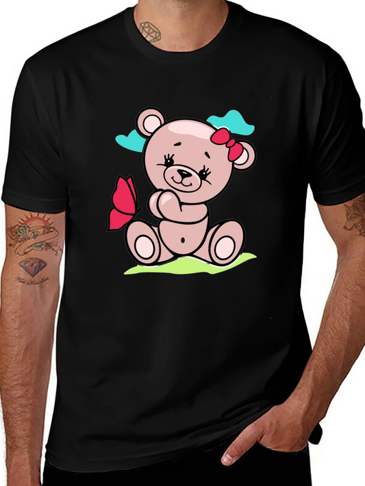 Cute Teddy Bear Graphic T-Shirt - Soft Cotton Blend