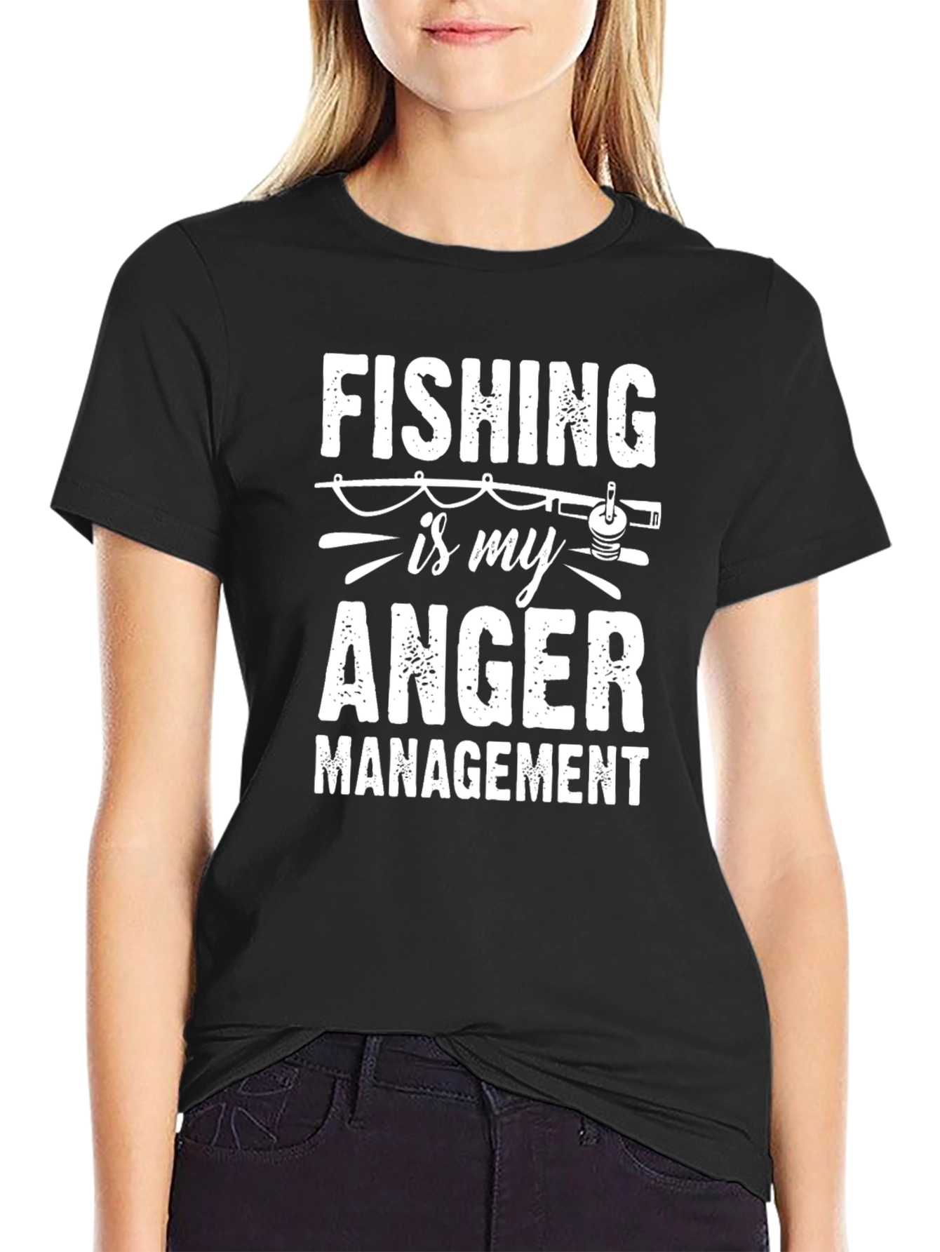 Fishing is My Anger Management Graphic T-Shirt