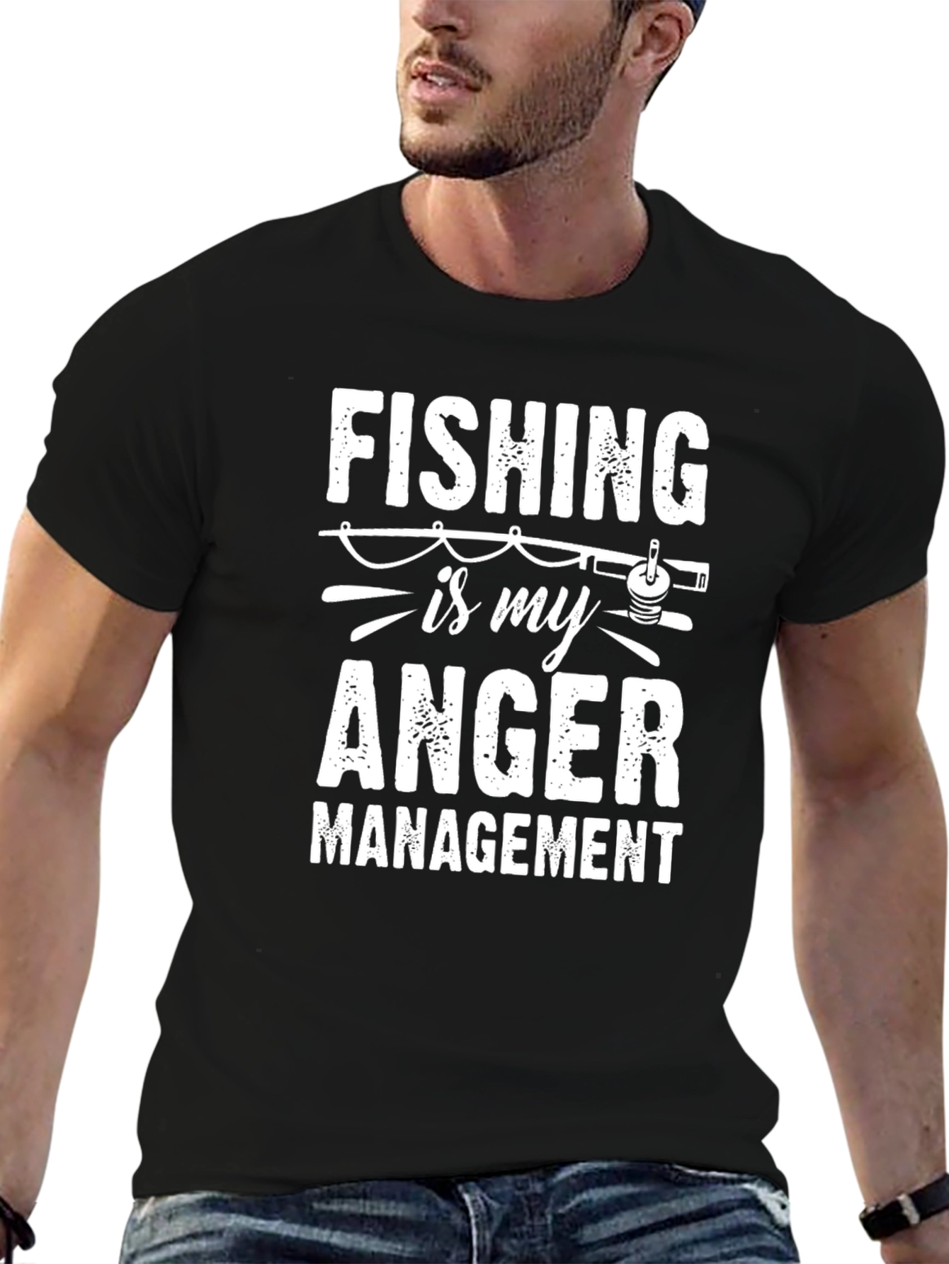 Fishing is My Anger Management Graphic T-Shirt