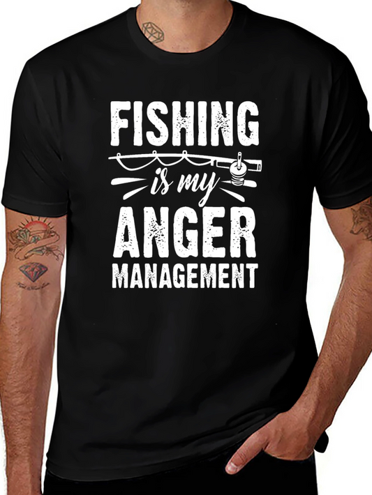 Fishing is My Anger Management Graphic T-Shirt