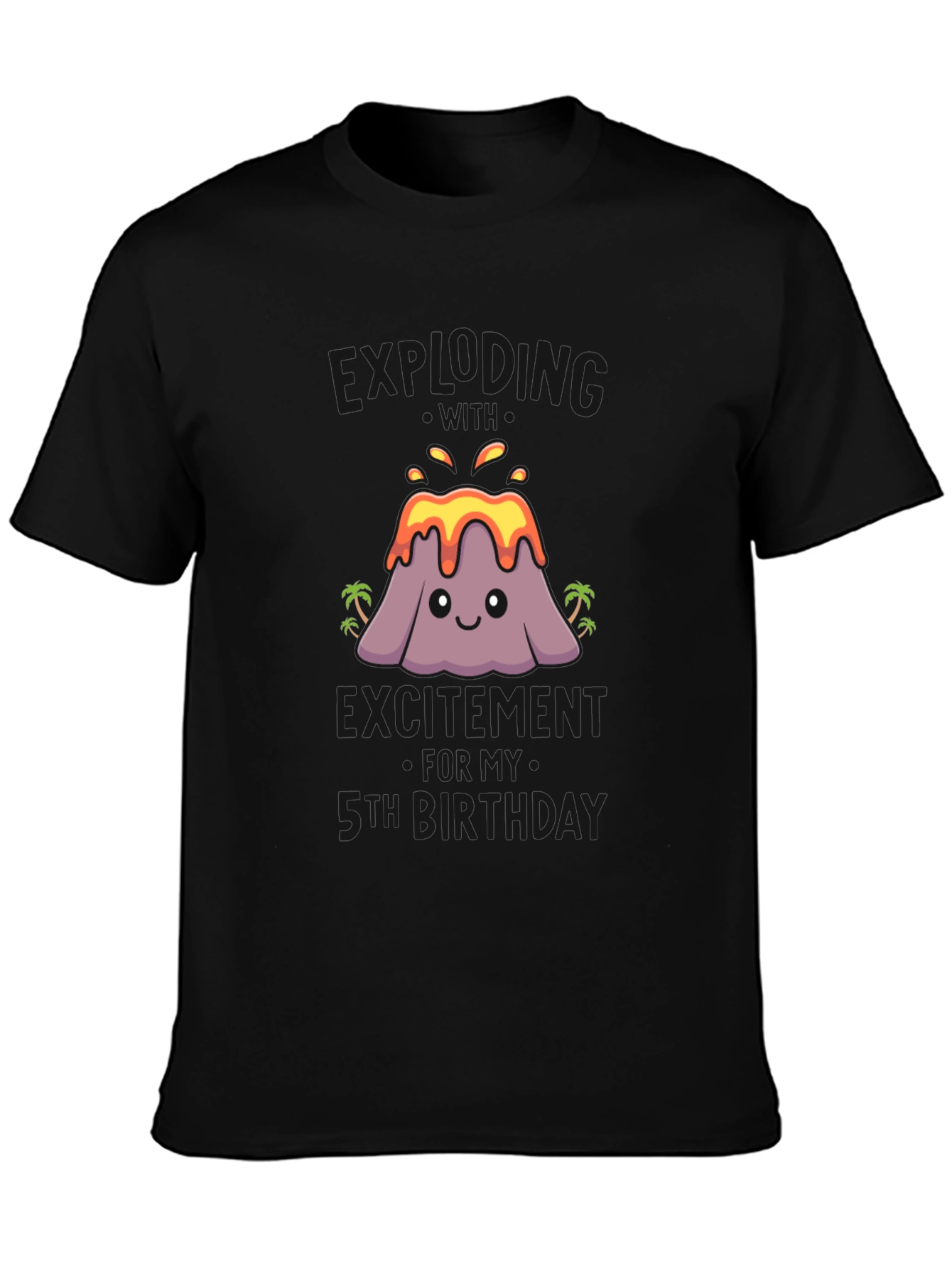 Volcano 5th Birthday T-Shirt - Erupting With Excitement!