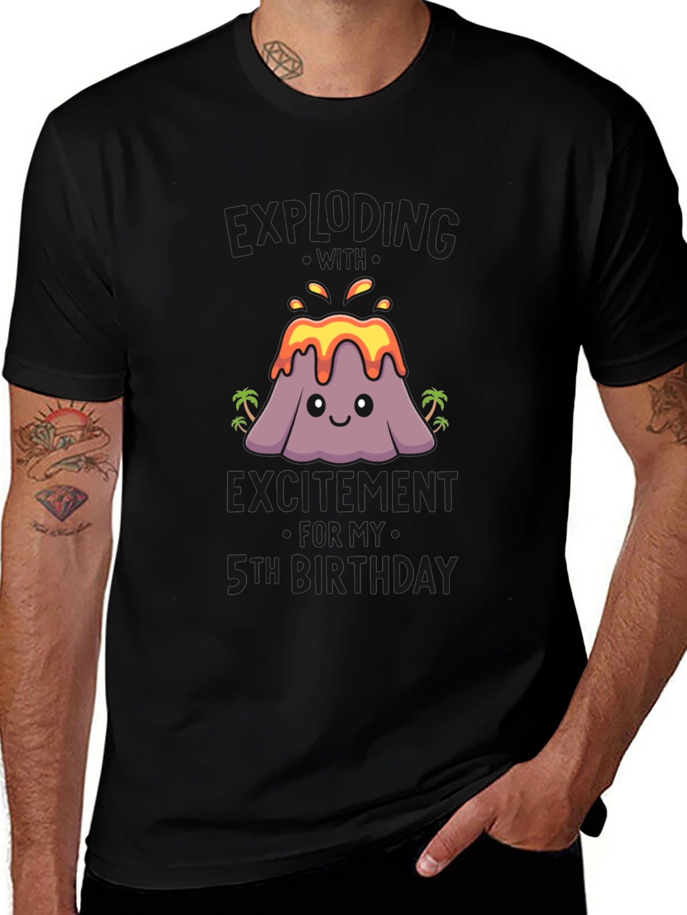 Volcano 5th Birthday T-Shirt - Erupting With Excitement!