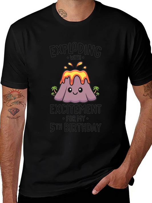 Volcano 5th Birthday T-Shirt - Erupting With Excitement!